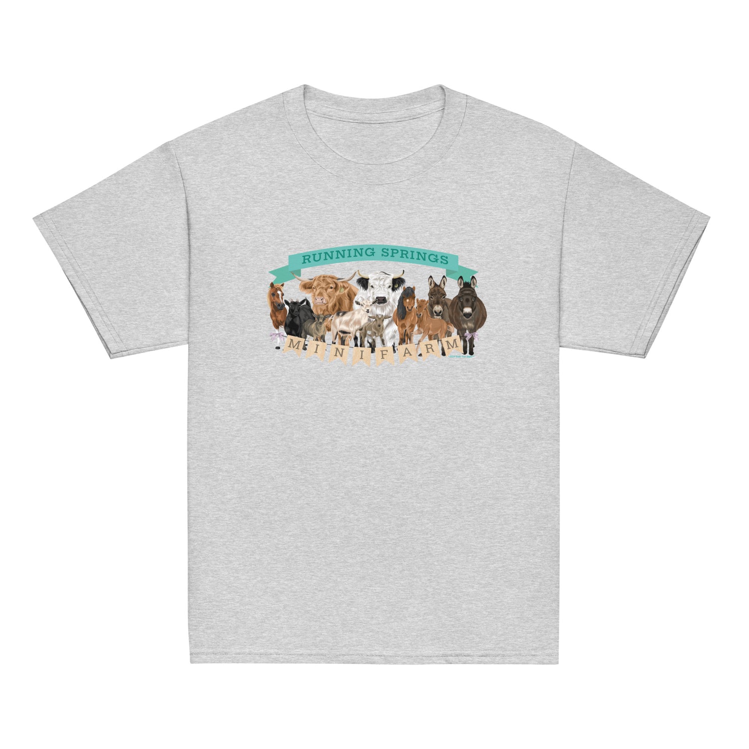 KIDS Mini Farm T-Shirt by Katie Van Slyke - Sport Grey