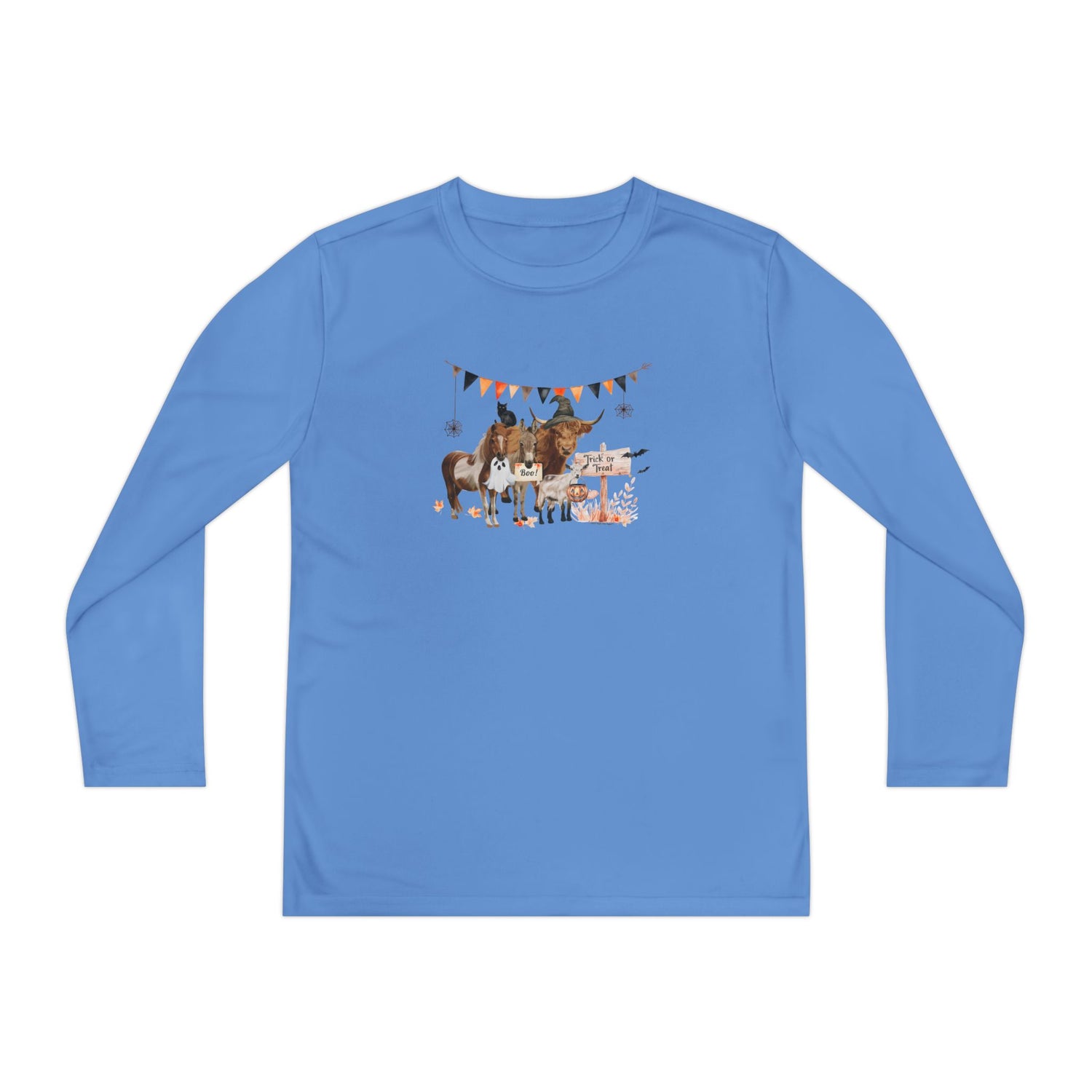 KIDS Mini Halloween Long Sleeve T-Shirt by Katie Van Slyke™ Carolina Blue