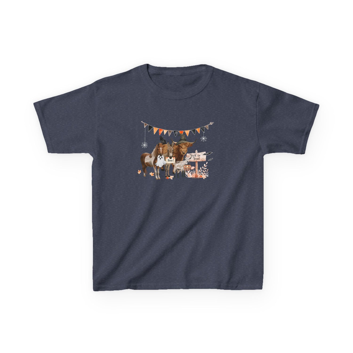 KIDS Mini Halloween T-Shirt by Katie Van Slyke™ Heather Navy