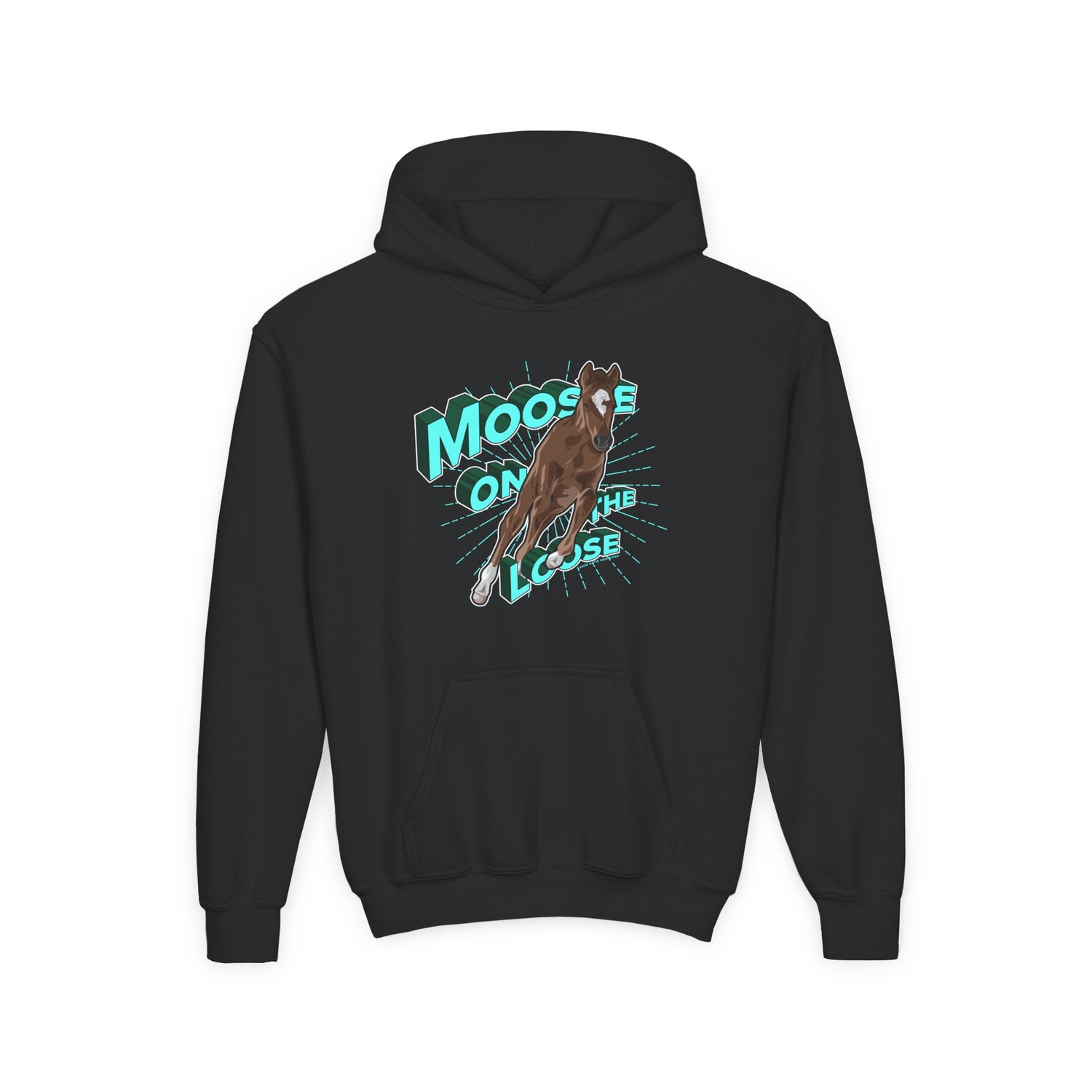 KIDS Moose On The Loose Hoodie by Katie Van Slyke® Black