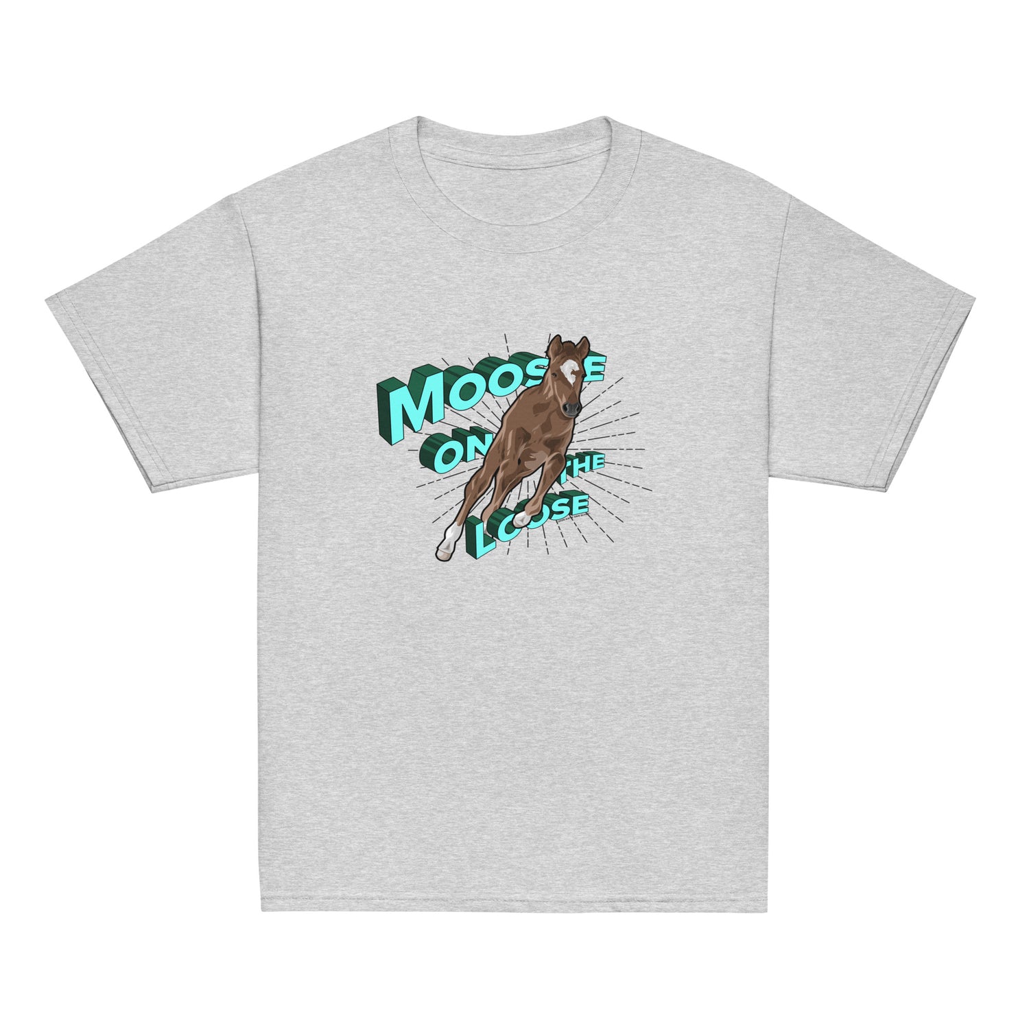 KIDS Moose On The Loose T-Shirt by Katie Van Slyke - Sport Grey