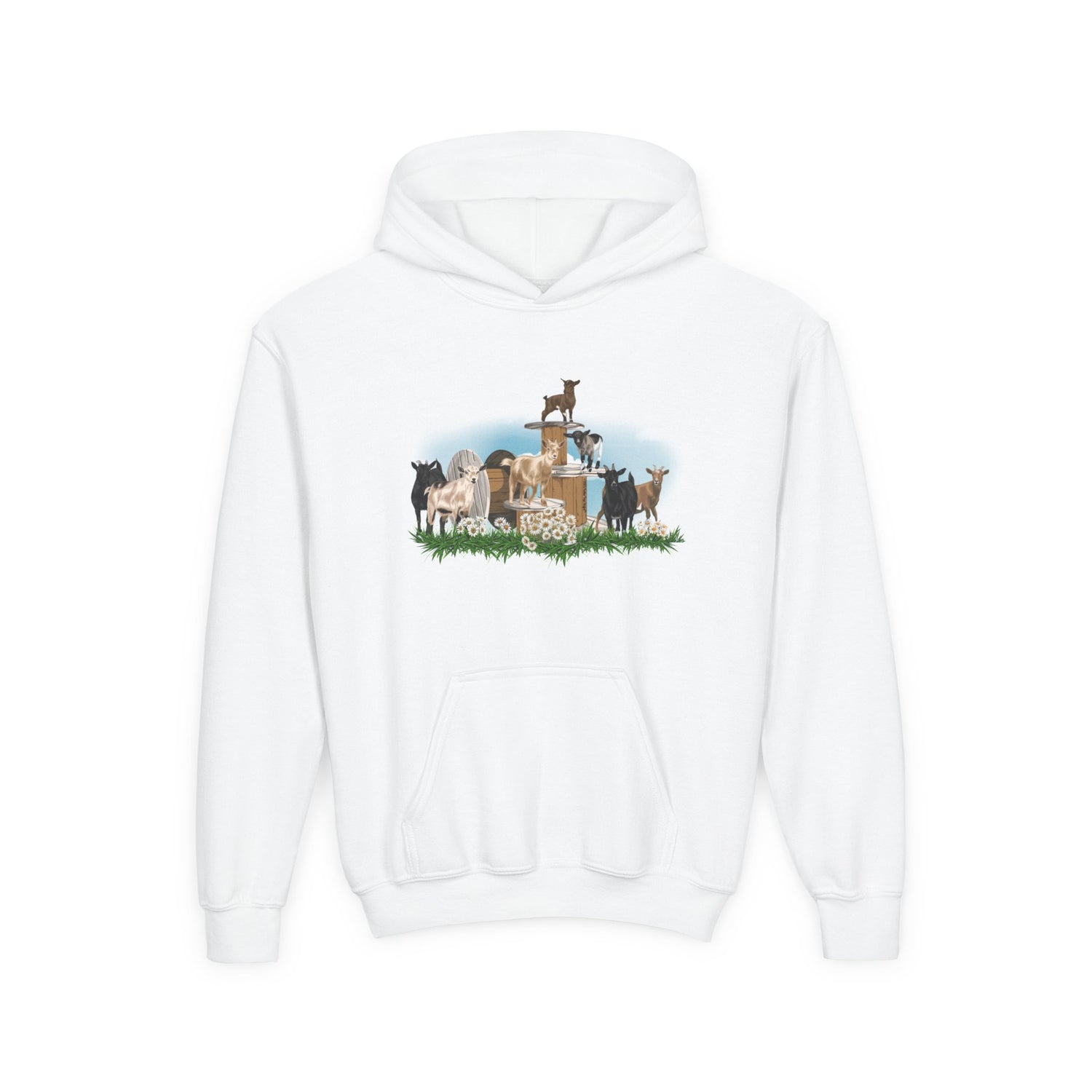 KIDS New Goat Crew Hoodie by Katie Van Slyke™ White