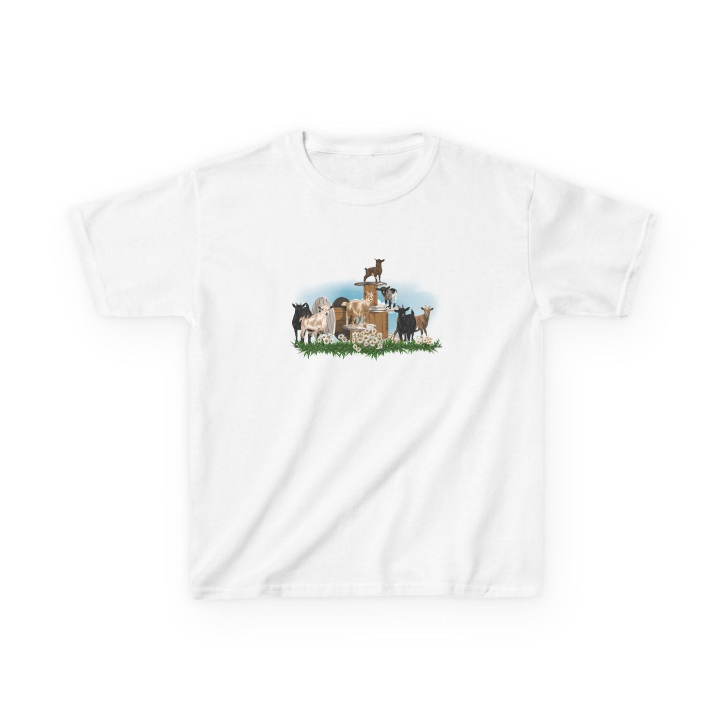 KIDS New Goat Crew T-Shirt by Katie Van Slyke™ White