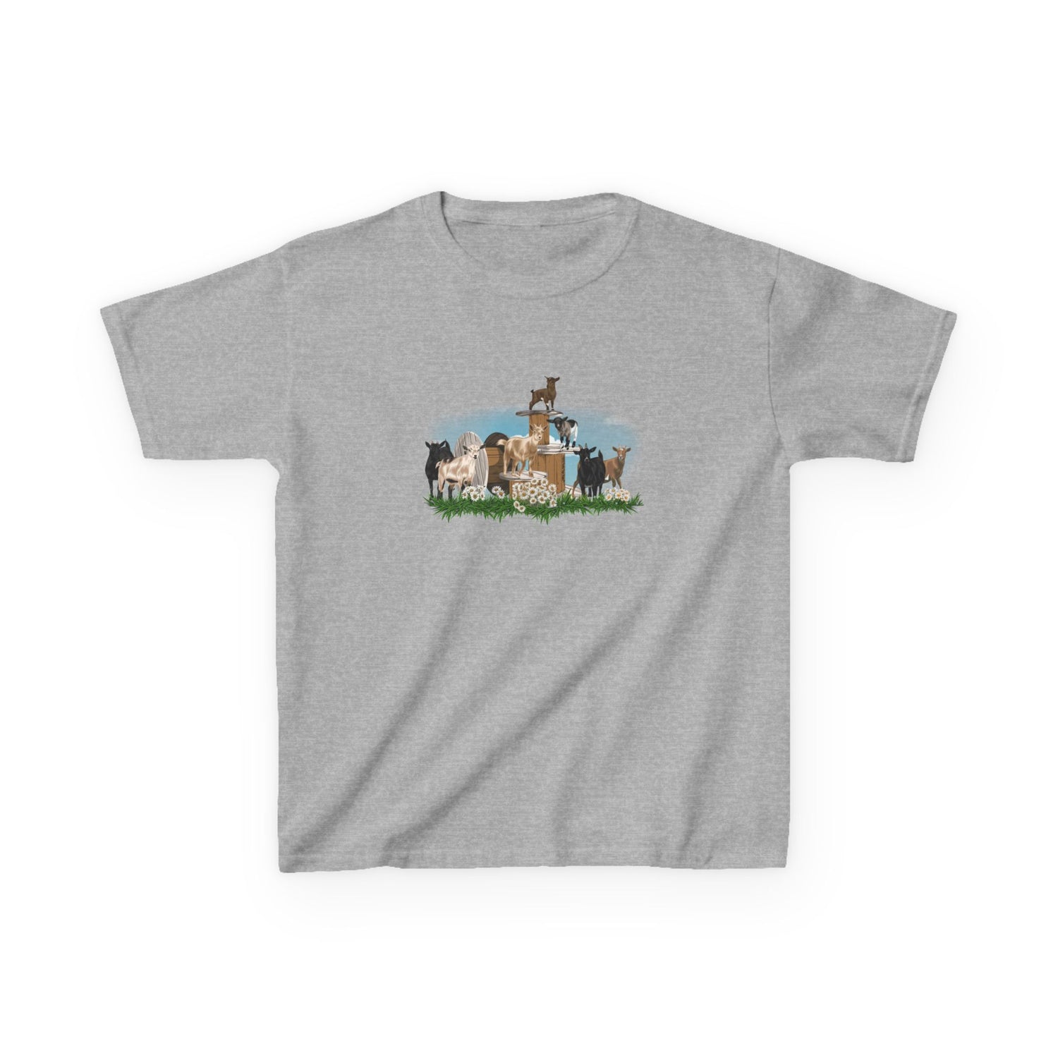 KIDS New Goat Crew T-Shirt by Katie Van Slyke™ Sport Grey