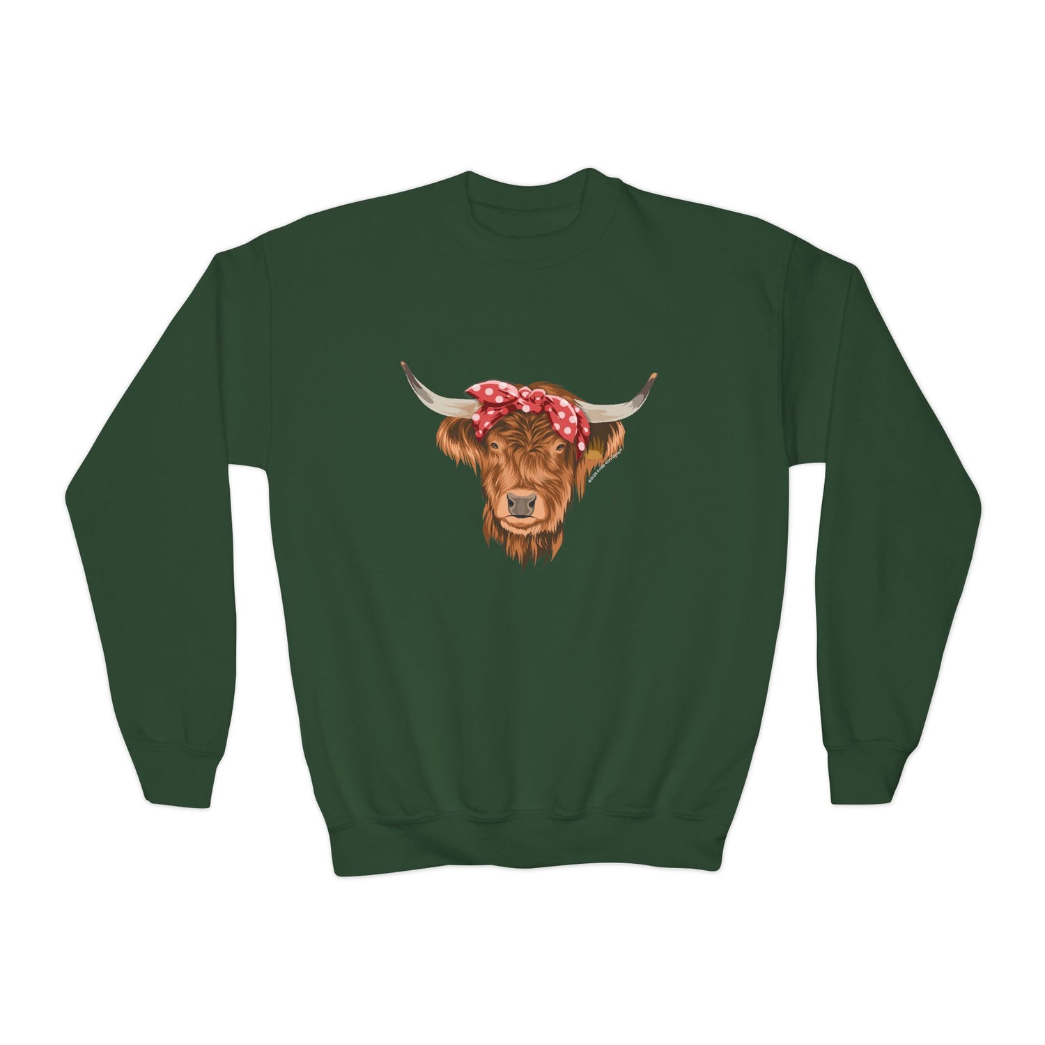 KIDS Petunia Sweatshirt by Katie Van Slyke™ Forest Green
