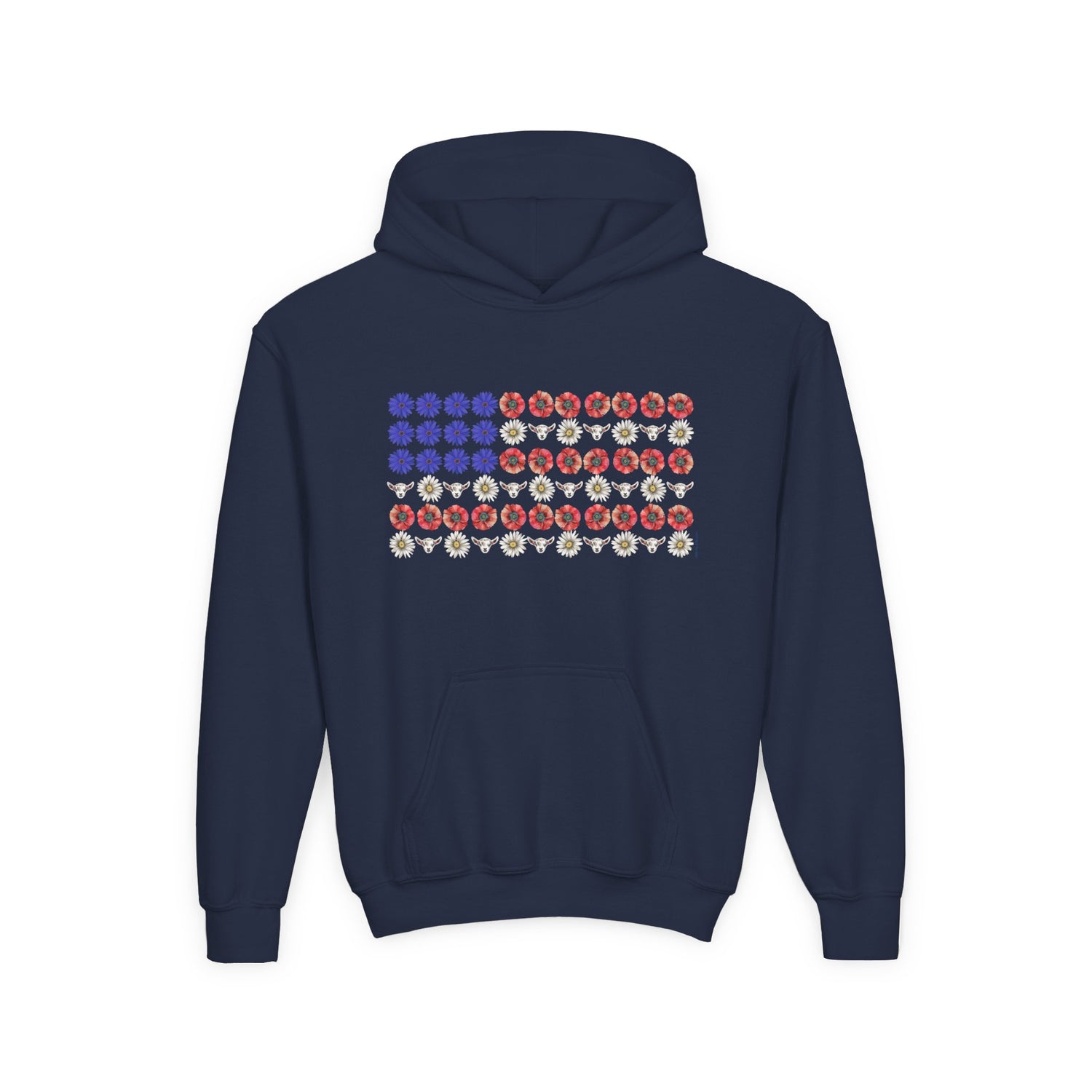 KIDS Stars, Stripes, and Goats Hoodie by Katie Van Slyke™ Navy