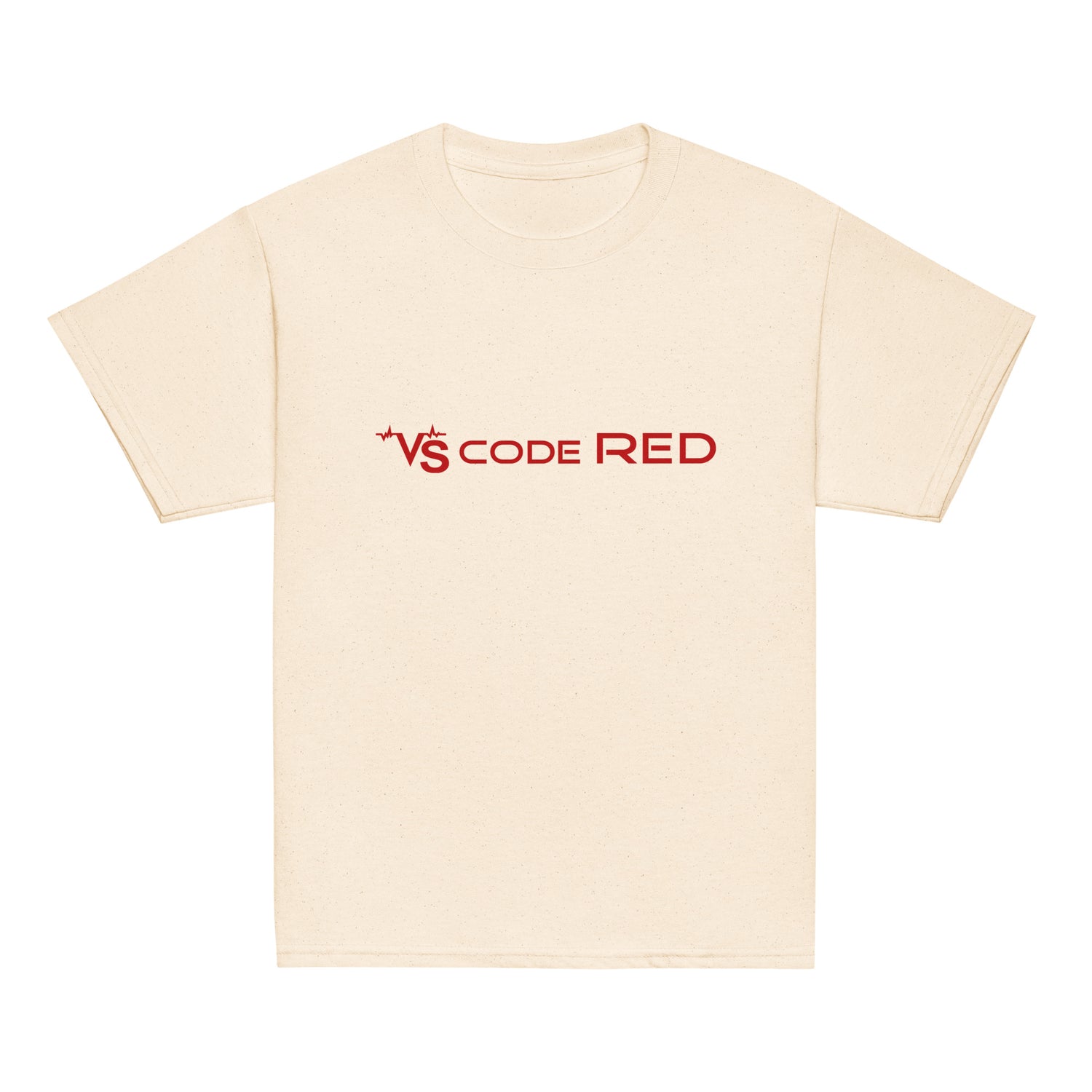 KIDS VS Code Red T-Shirt by Katie Van Slyke - Natural