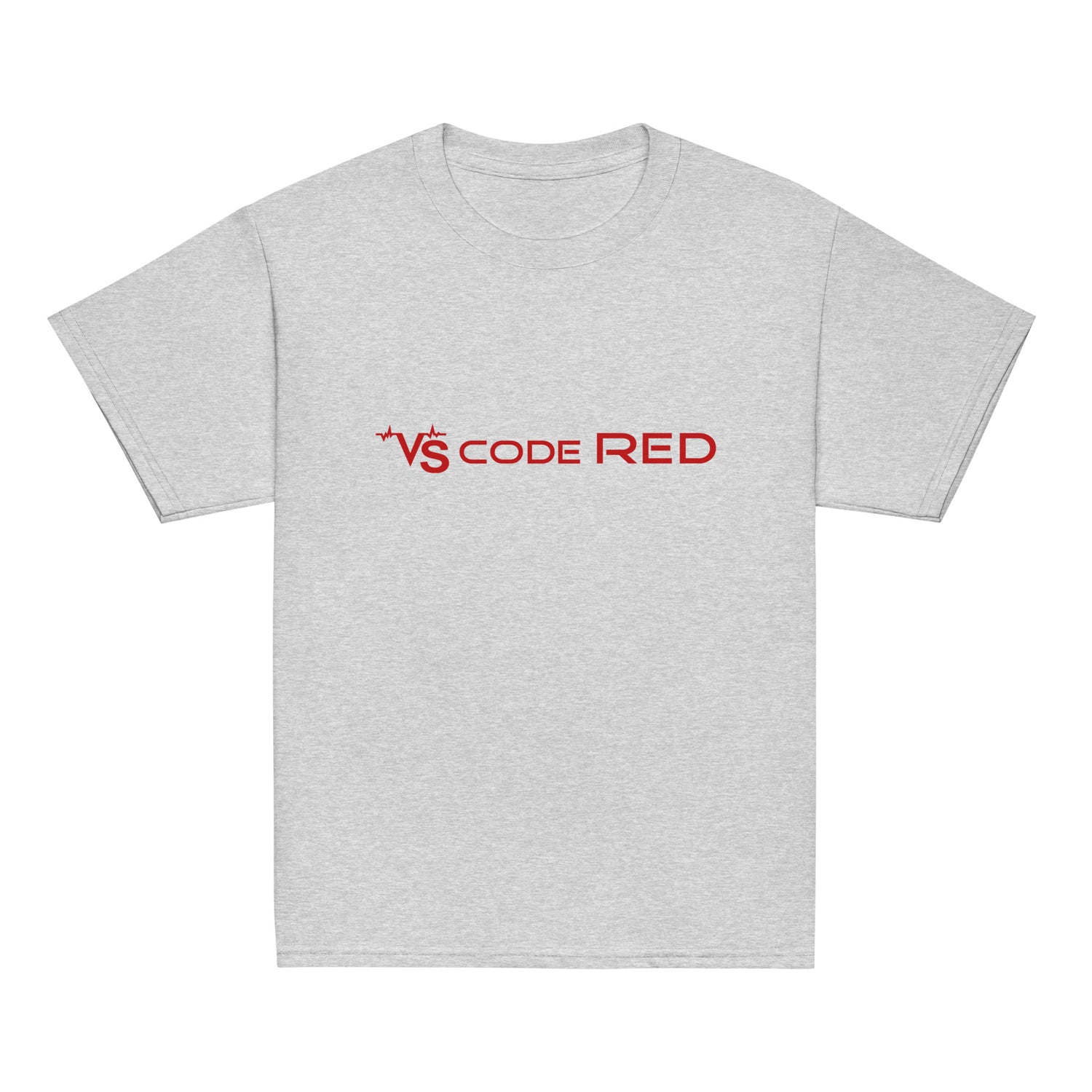 KIDS VS Code Red T-Shirt by Katie Van Slyke - Sport Grey