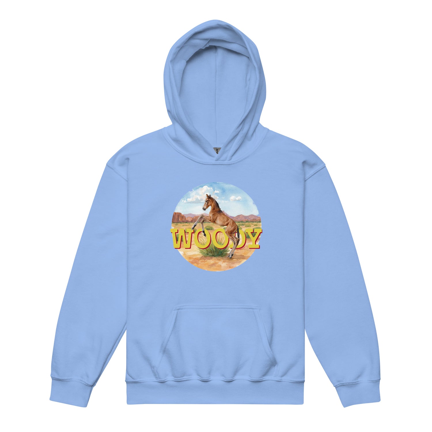 KIDS Woody Hoodie by Katie Van Slyke - Carolina Blue
