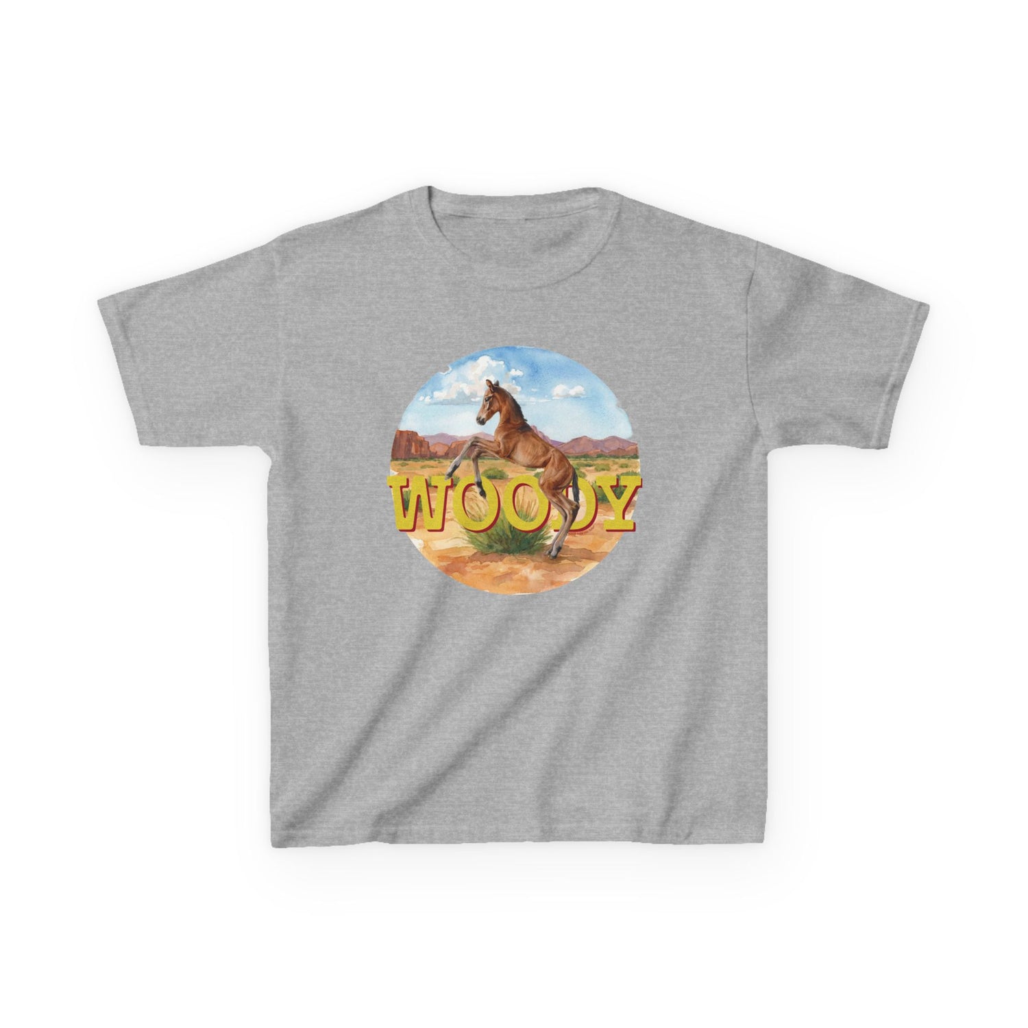 KIDS Woody T-Shirt by Katie Van Slyke® Sport Grey