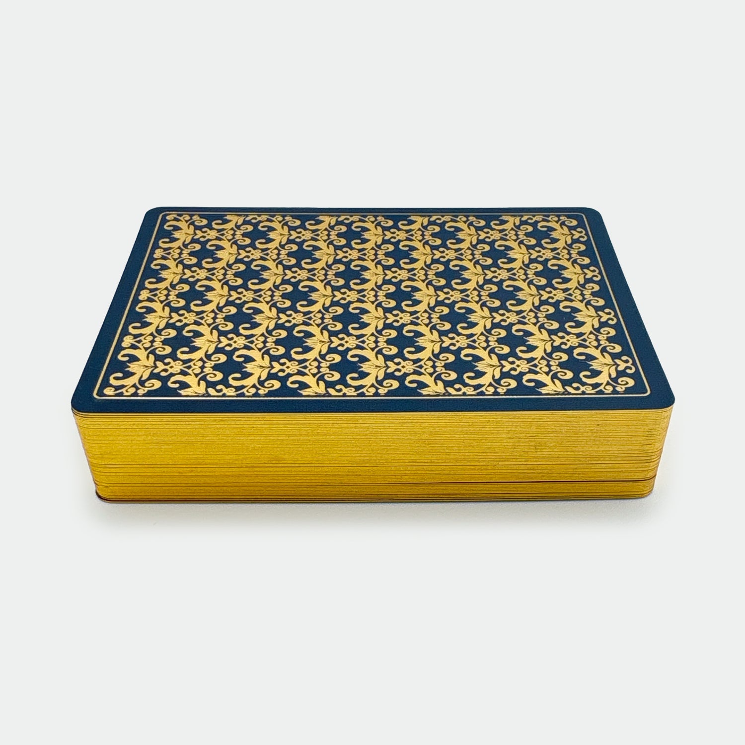 deck of cards with gold edge and back