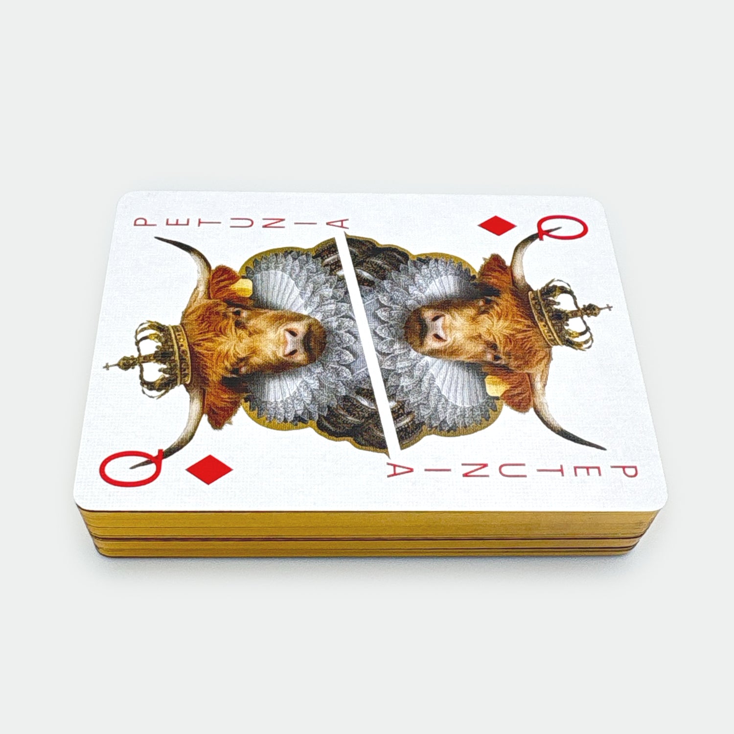 playing card with cow