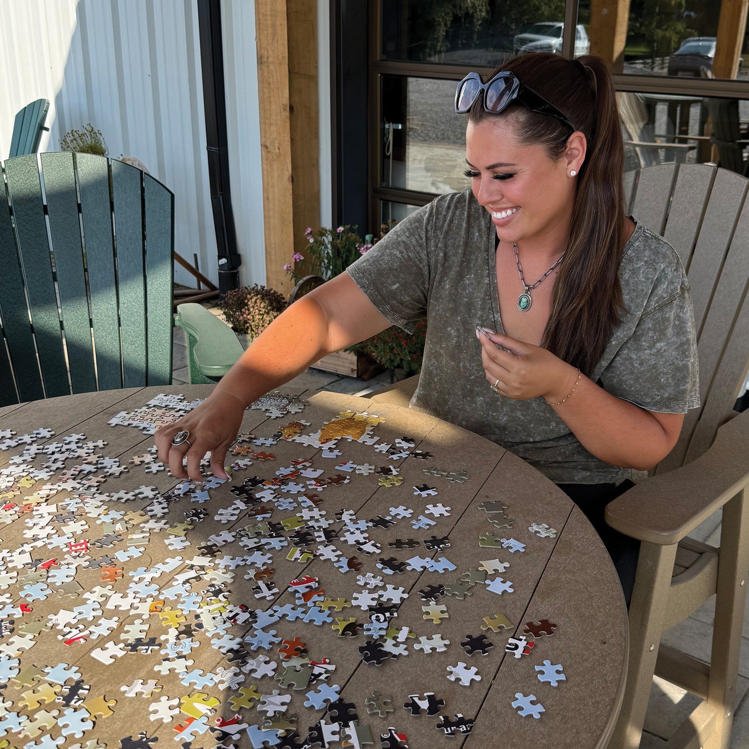 Katie doing puzzle