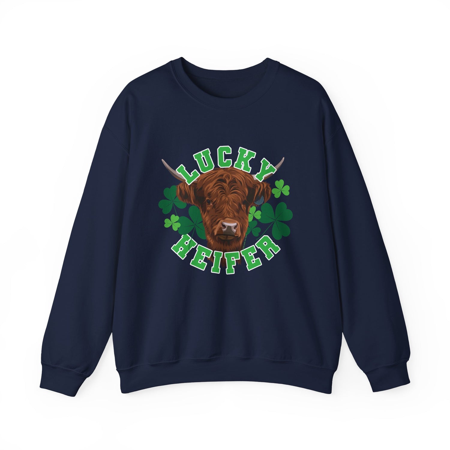 Lucky Heifer Sweatshirt by Katie Van Slyke® Navy