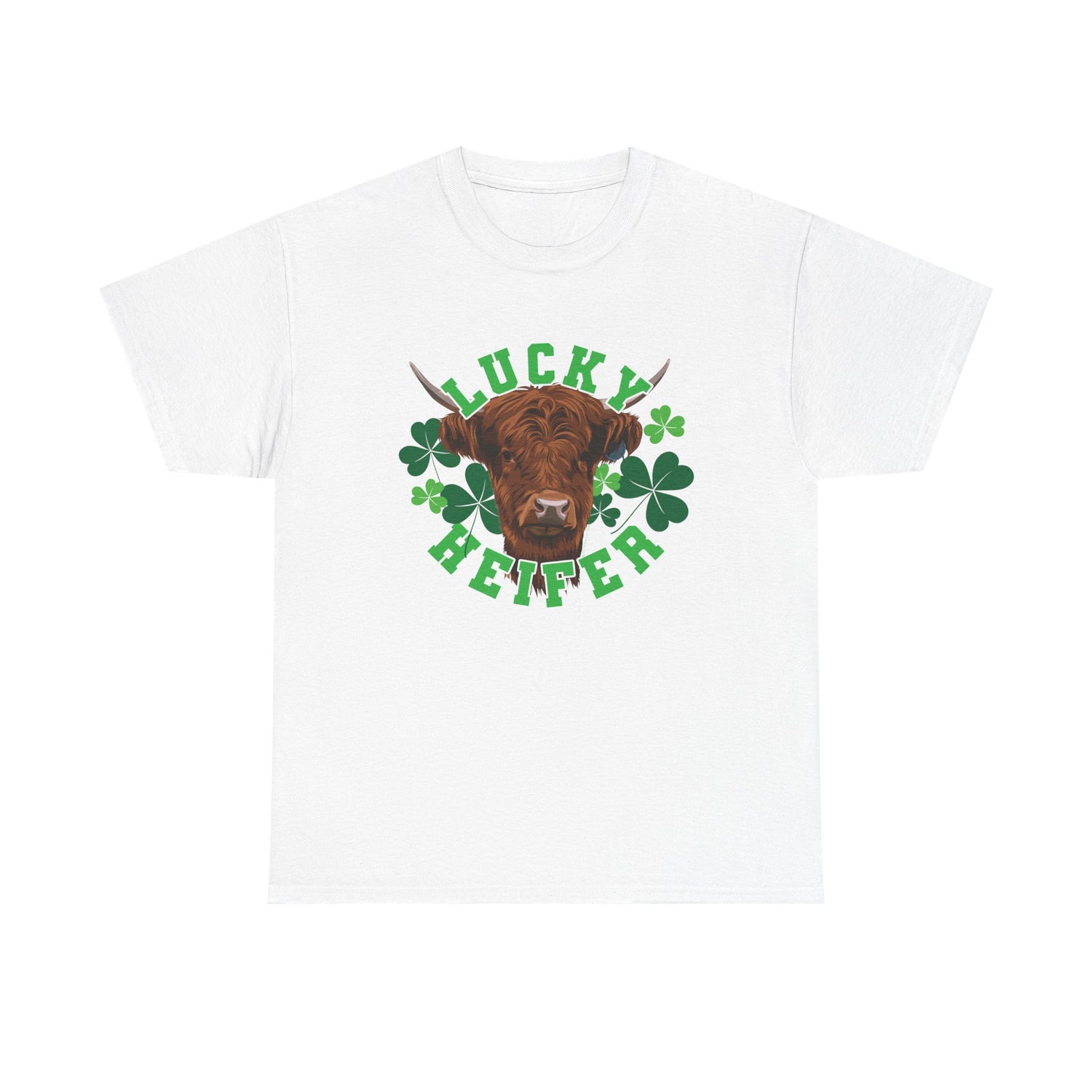 Lucky Heifer T-Shirt by Katie Van Slyke® White