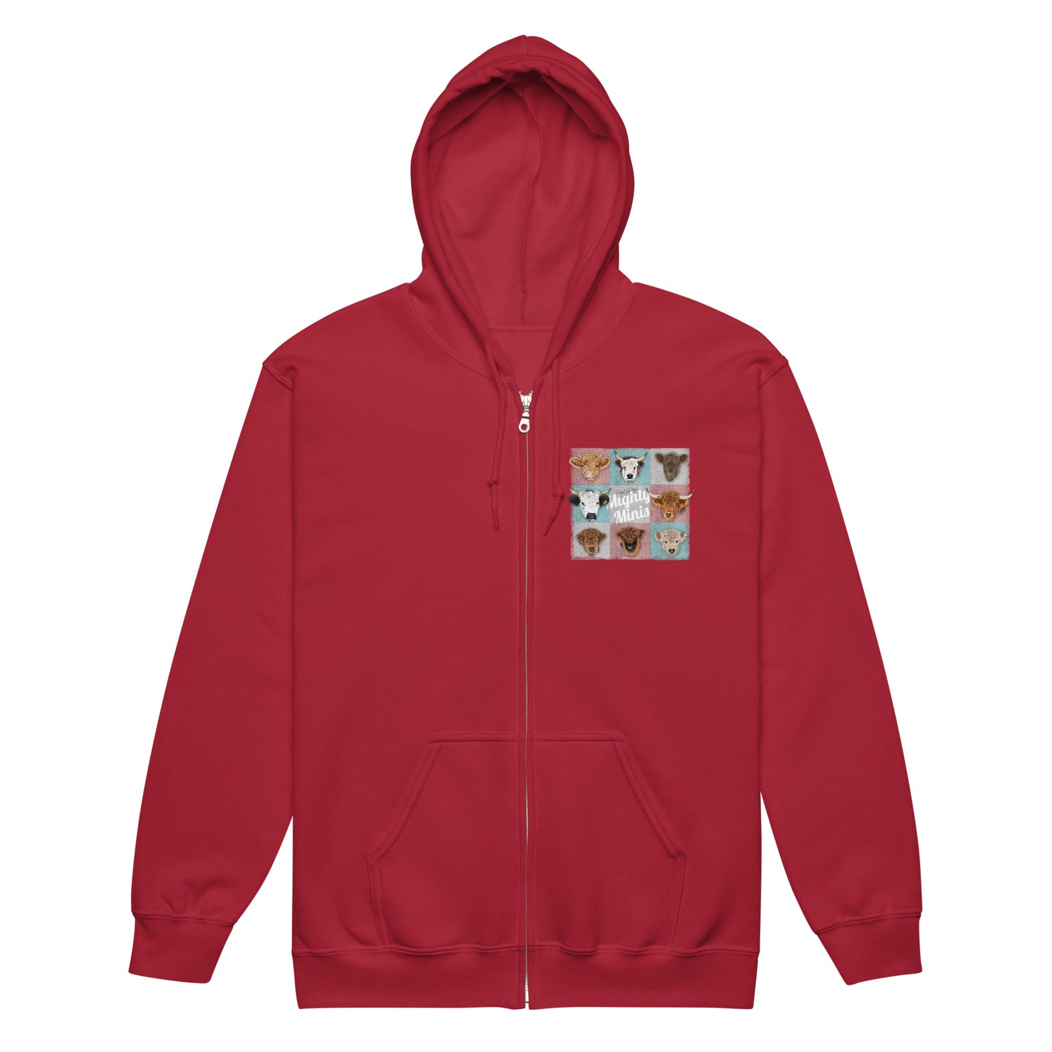 Mighty Minis Zip-Up Hoodie by Katie Van Slyke - Cardinal Red