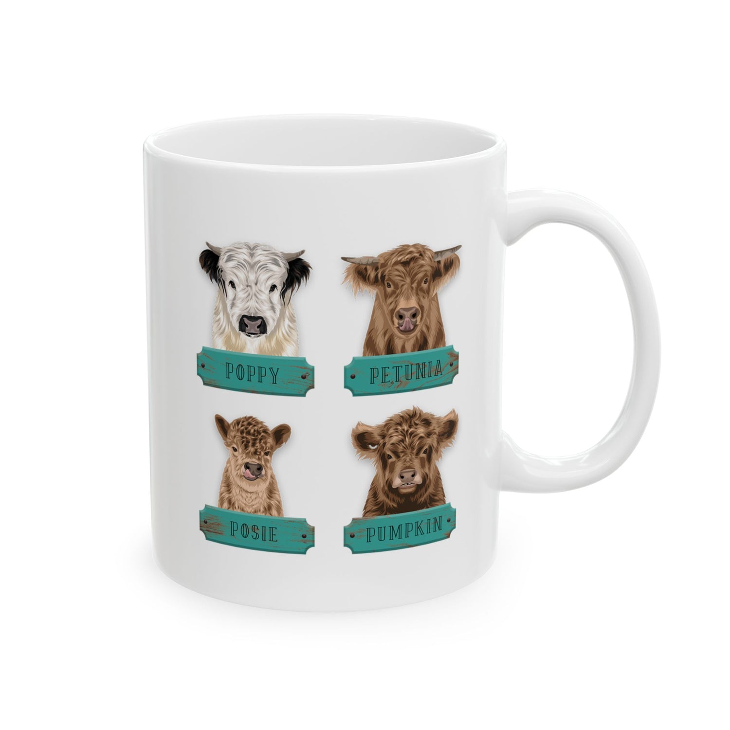 Mini Cows Mug by Katie Van Slyke