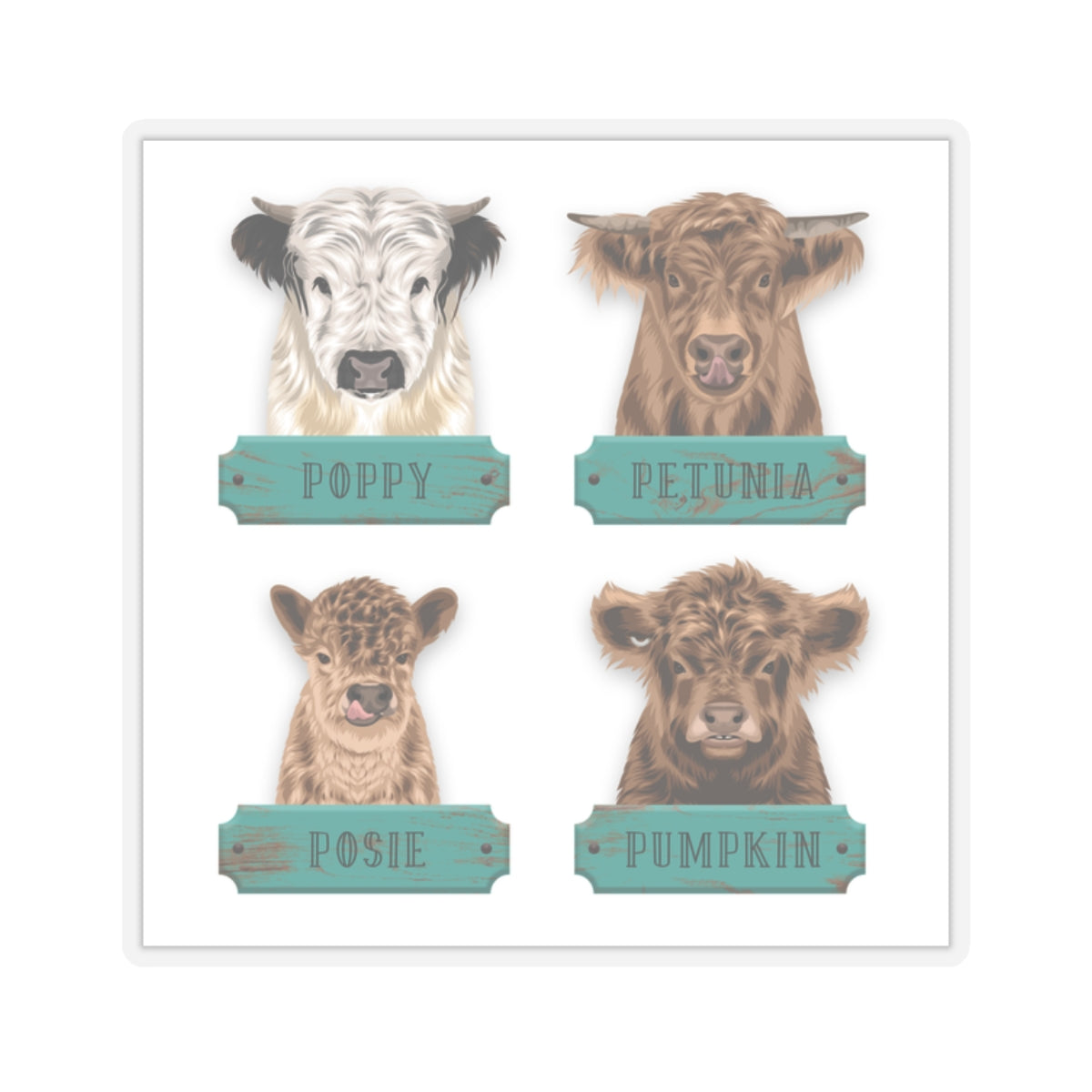 Mini Cows Sticker by Katie Van Slyke