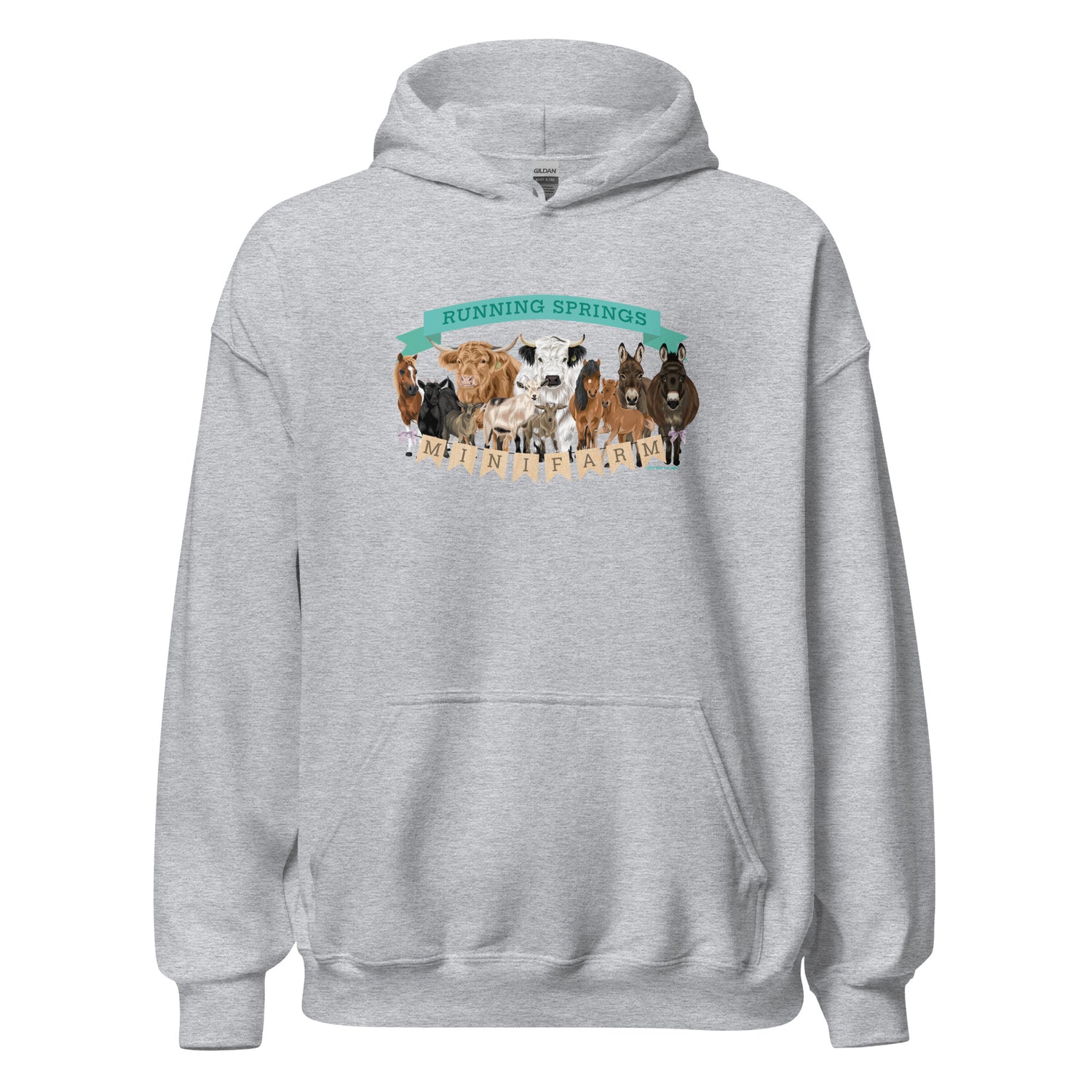 Mini Farm Hoodie by Katie Van Slyke - Sport Grey