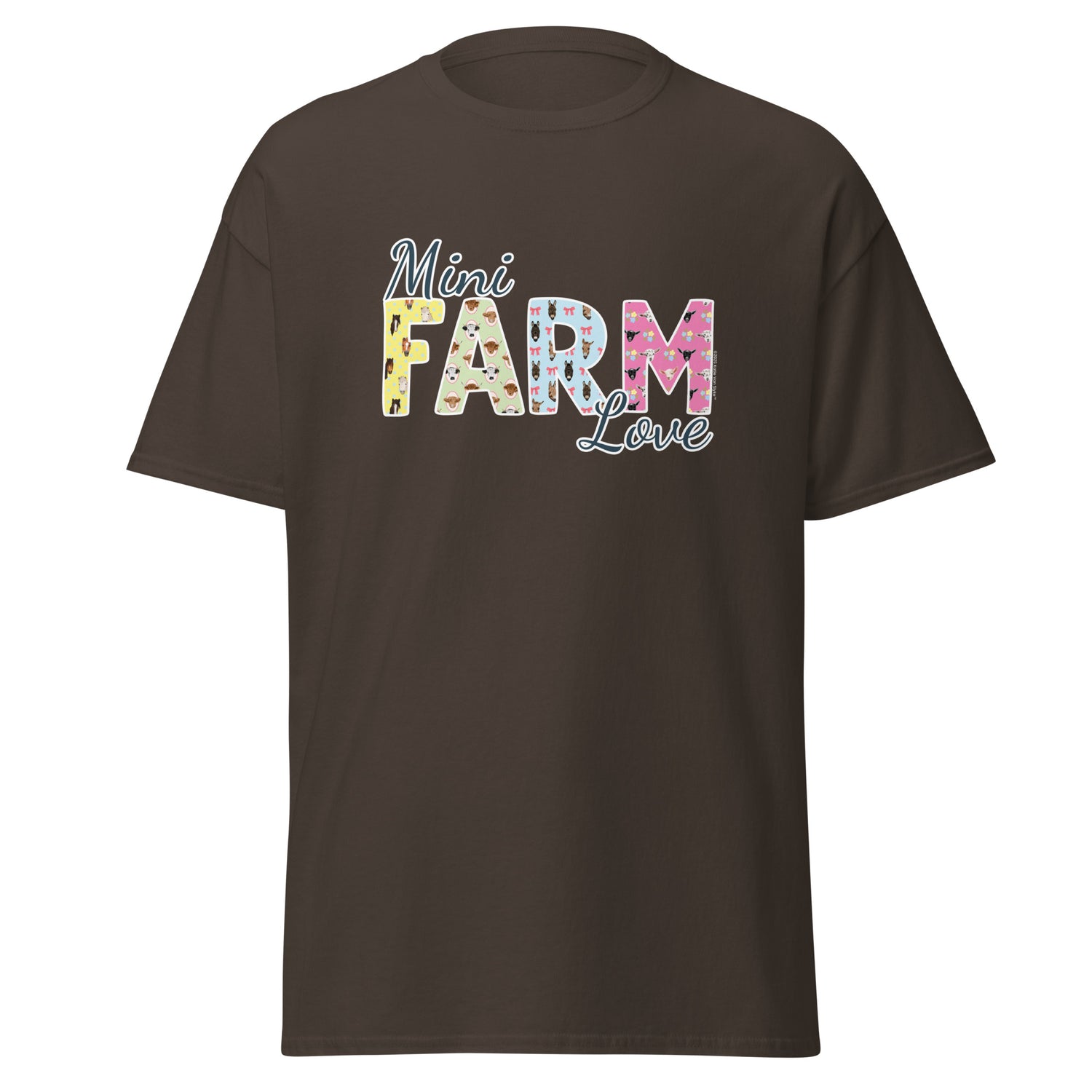 Mini Farm Love T-Shirt by Katie Van Slyke - Dark Chocolate