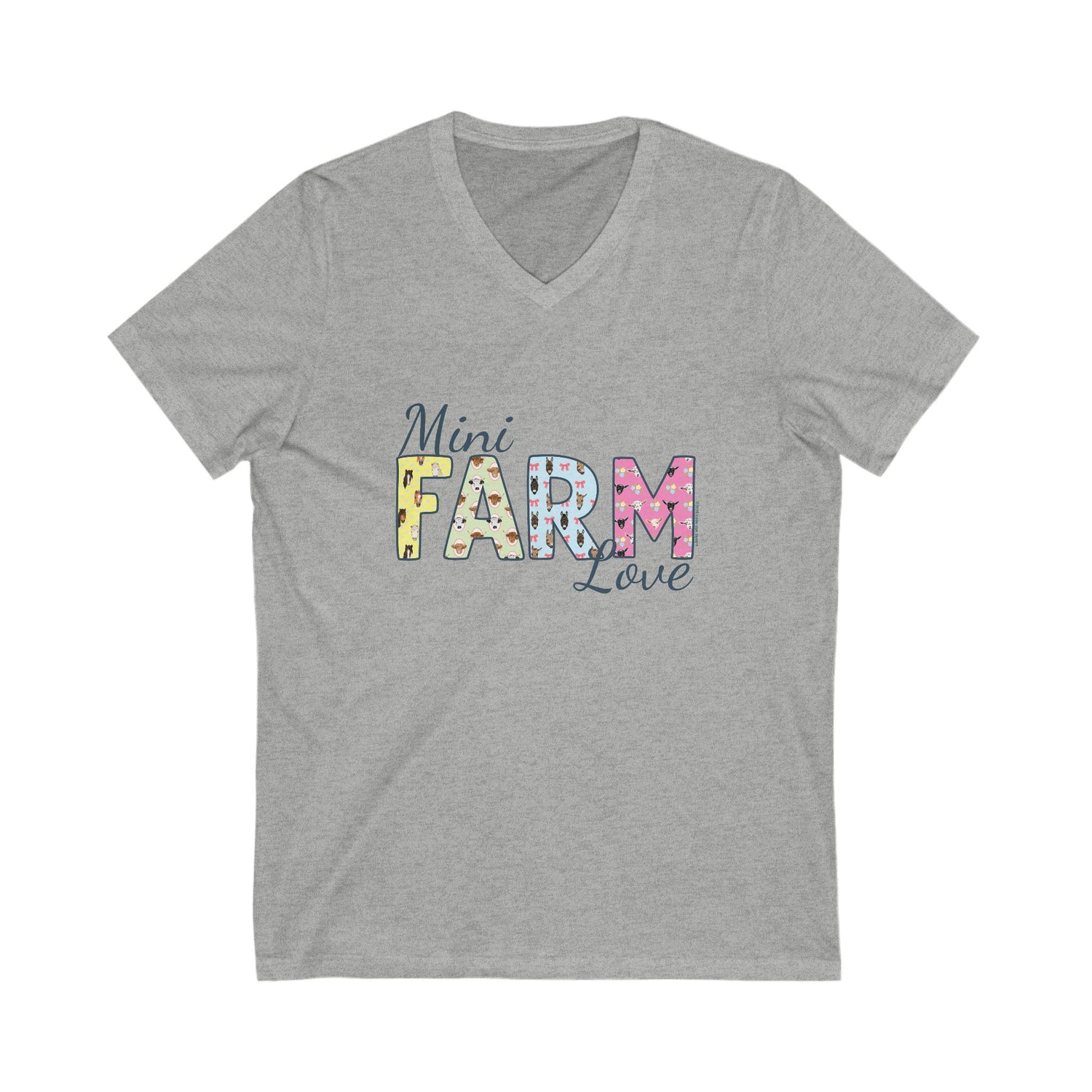 Mini Farm Love V-Neck T-Shirt by Katie Van Slyke™