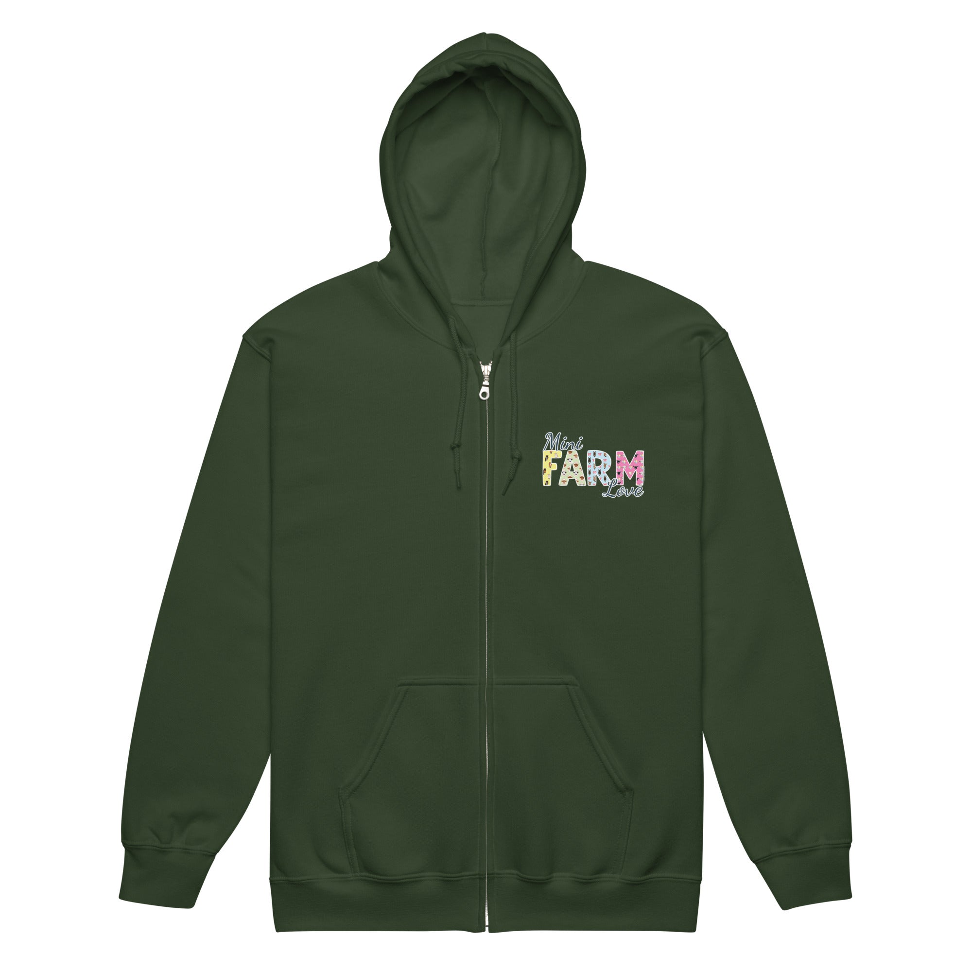 トップス Semantic design Gimmick ZipVest L Mini Farm Love Zip-Up Hoodie by Katie Van Slyke®