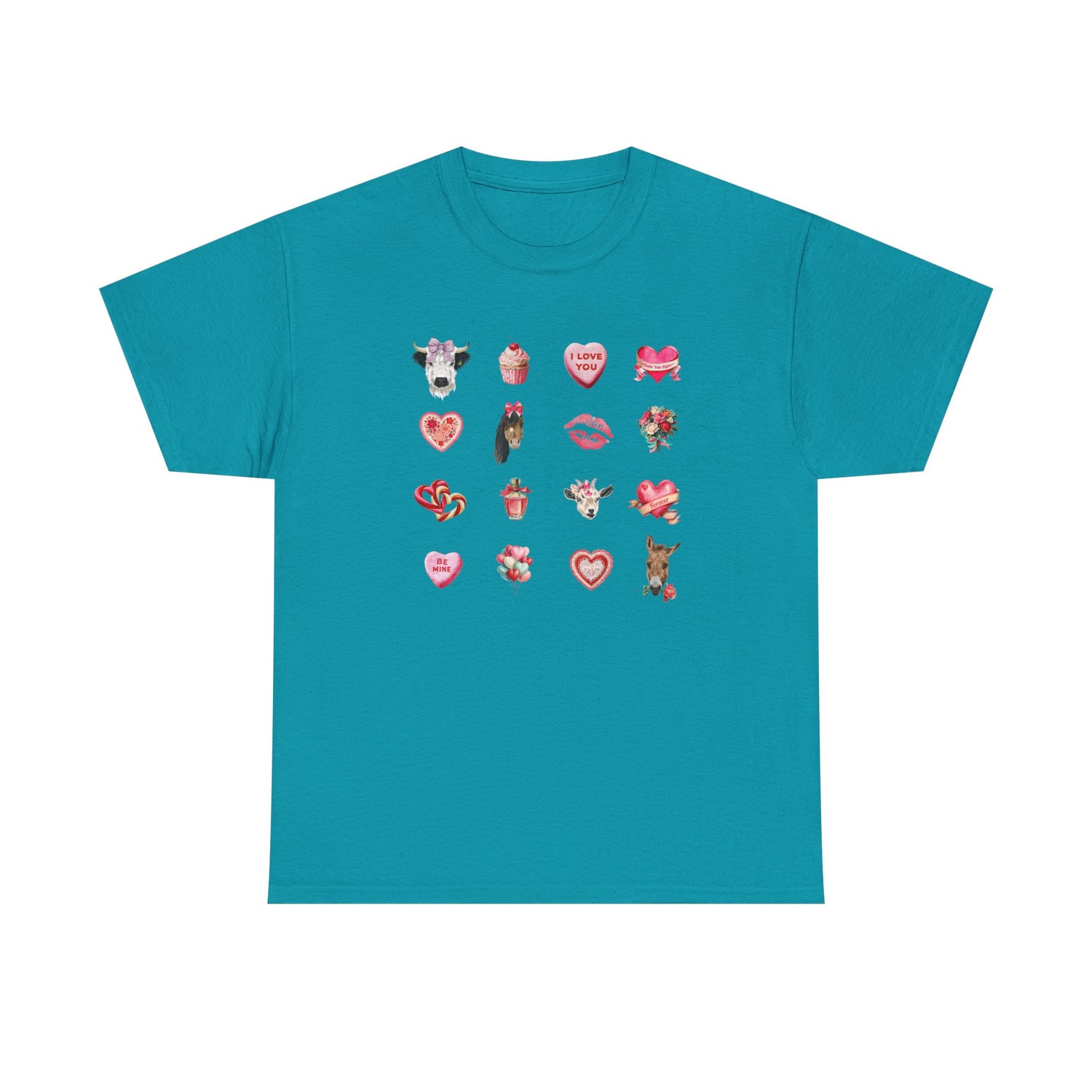 Mini Kisses T-Shirt by Katie Van Slyke® Tropical Blue