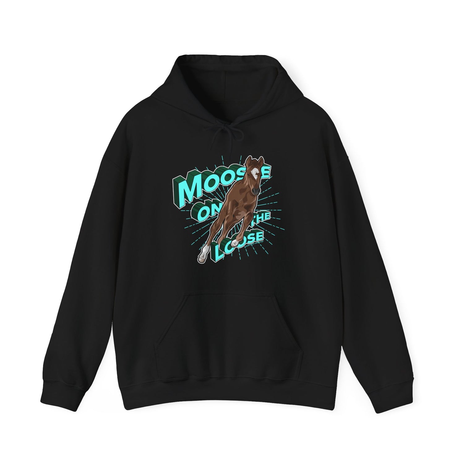 Moose On The Loose Hoodie by Katie Van Slyke® Black
