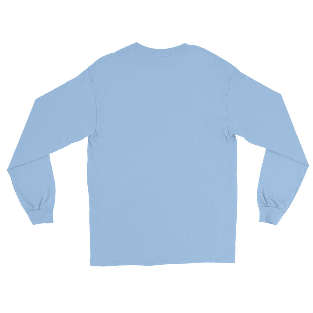 Moose On The Loose Long Sleeve T-Shirt by Katie Van Slyke - Light Blue back