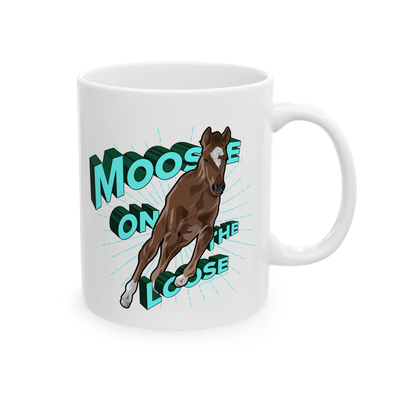 Moose On The Loose Mugs by Katie Van Slyke® 11oz front