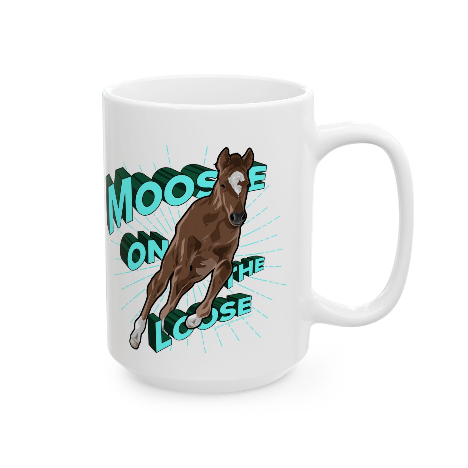 Moose On The Loose Mugs by Katie Van Slyke® 15oz front
