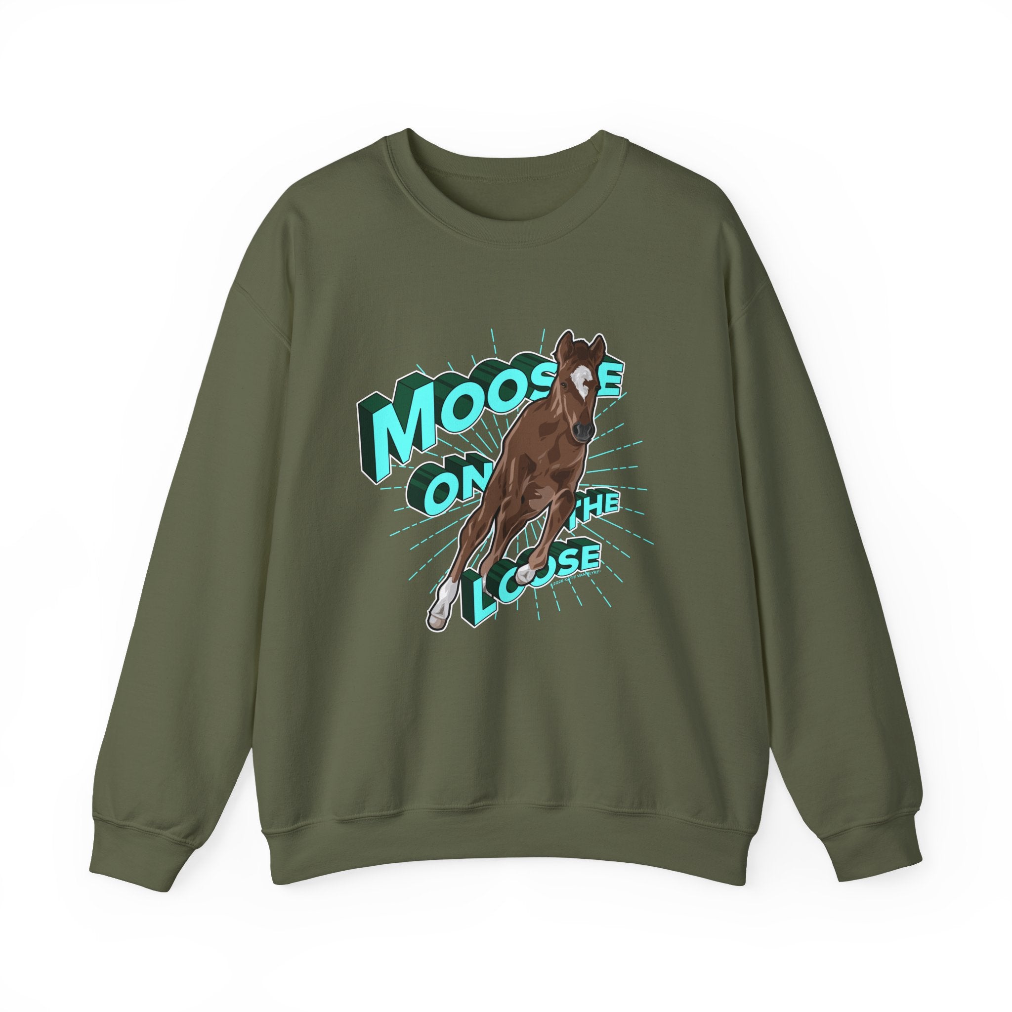 Moose On The Loose Sweatshirt by Katie Van Slyke®