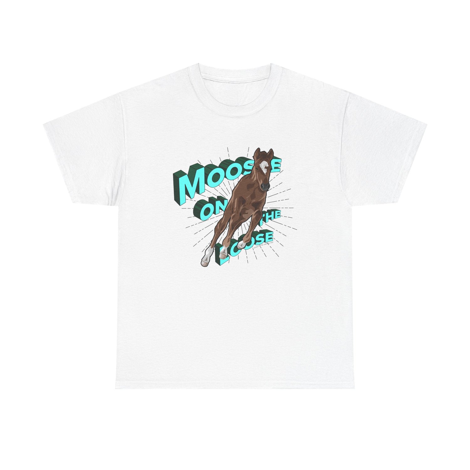 Moose On The Loose T-Shirt by Katie Van Slyke® White