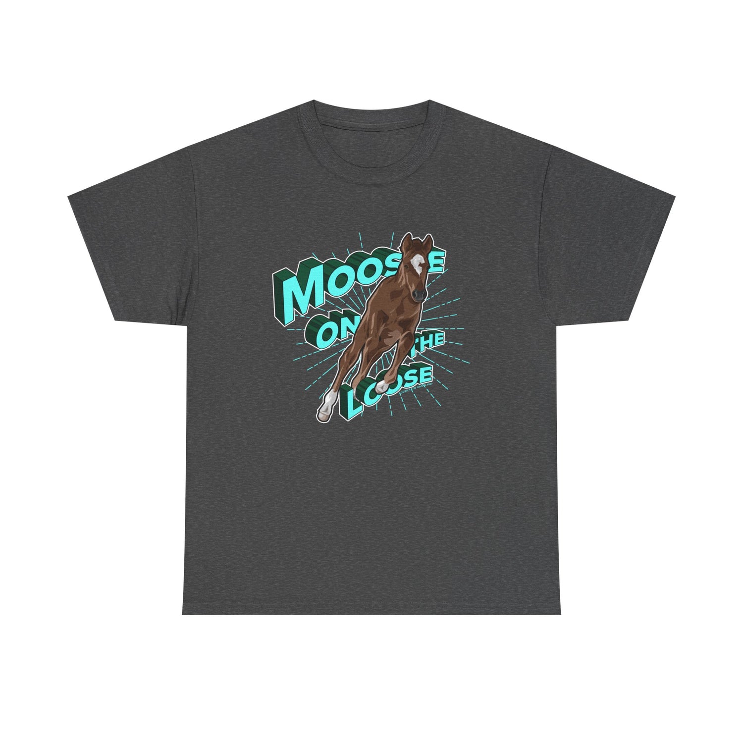 Moose On The Loose T-Shirt by Katie Van Slyke® Dark Heather
