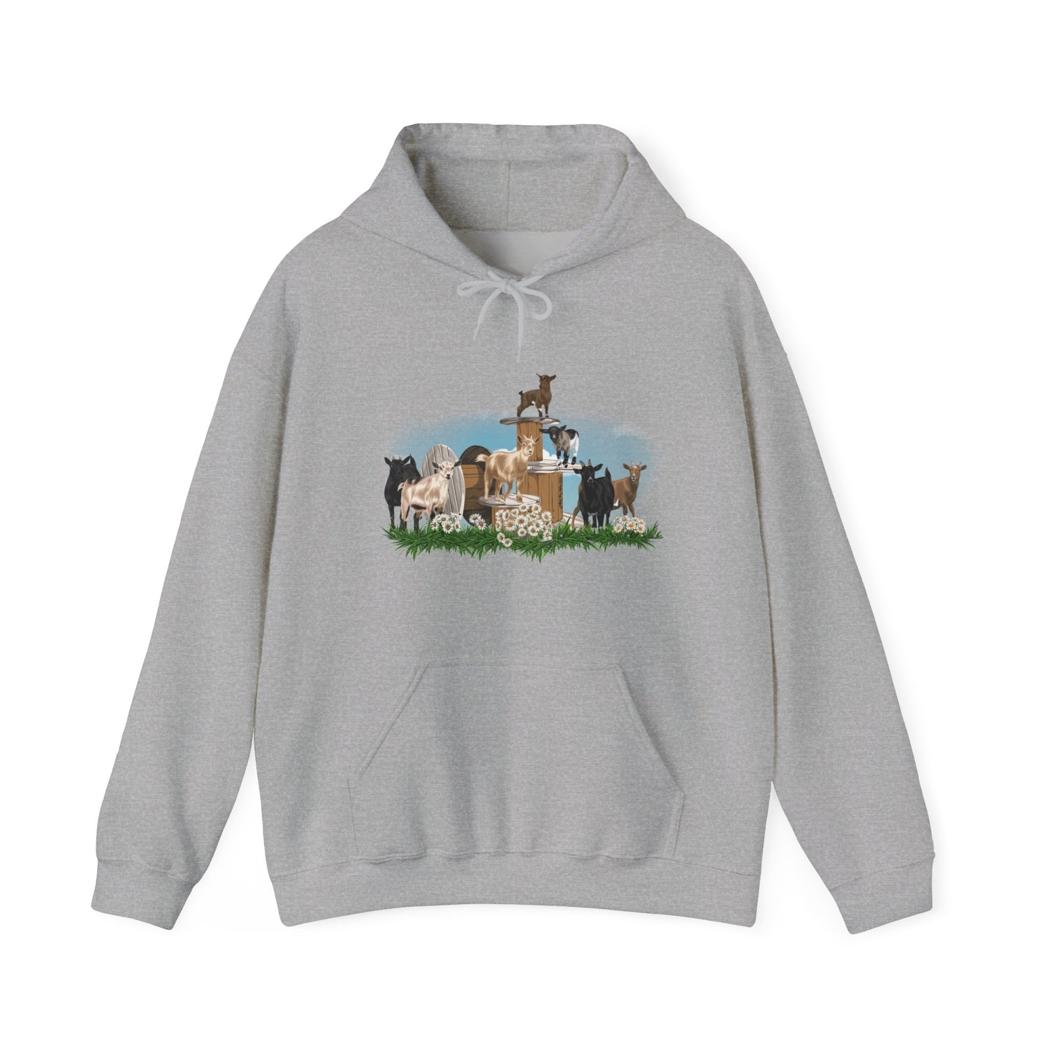 New Goat Crew Hoodie by Katie Van Slyke™ Sport Grey
