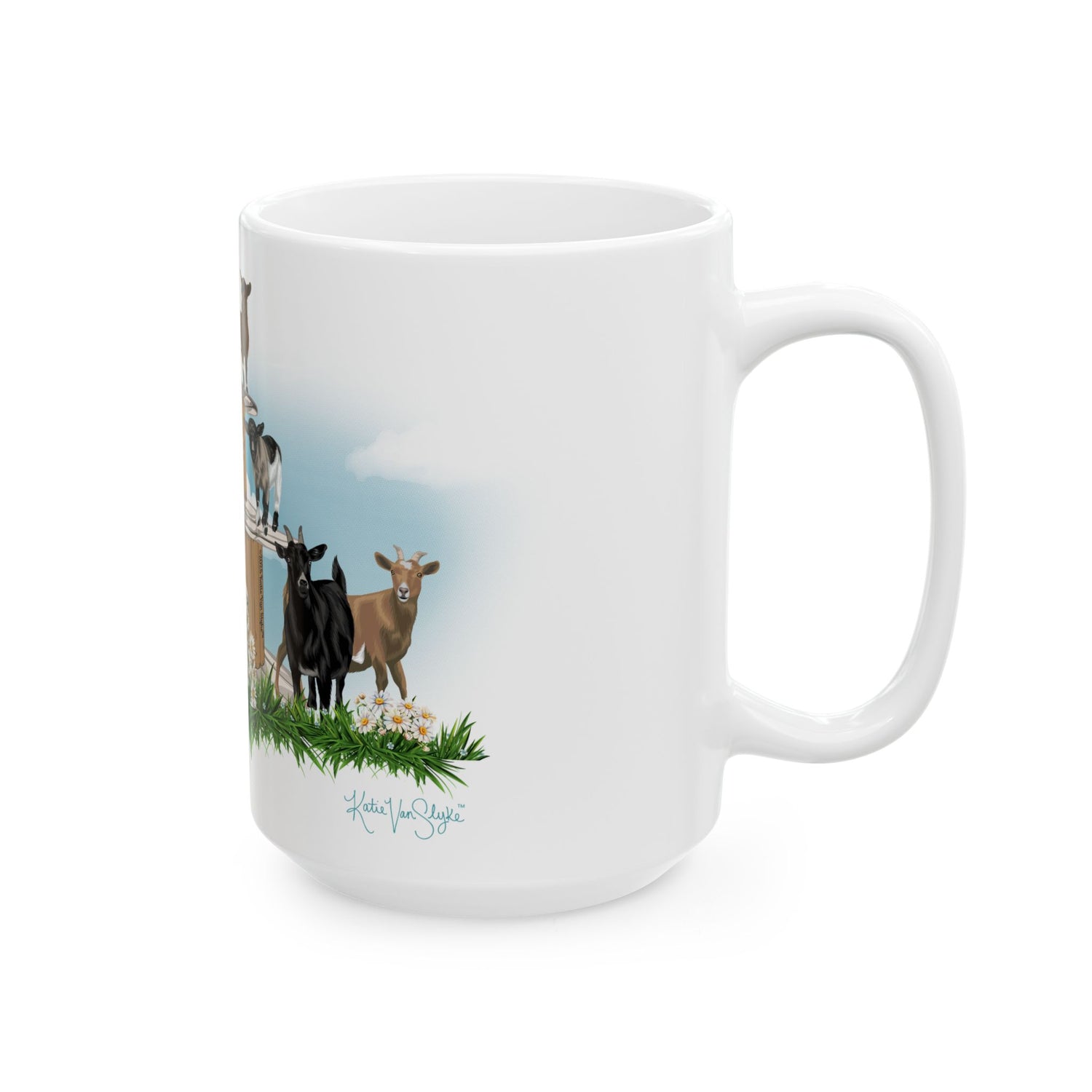 New Goat Crew Mugs by Katie Van Slyke™ 15oz right