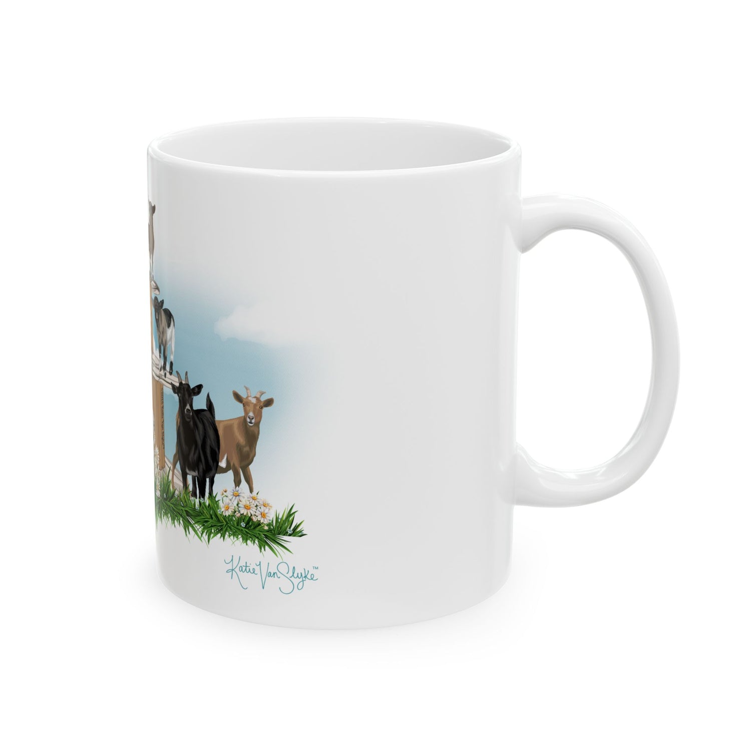 New Goat Crew Mugs by Katie Van Slyke™ 11oz right