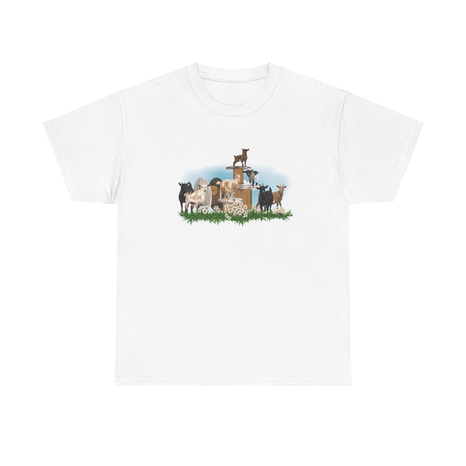 New Goat Crew T-Shirt by Katie Van Slyke™ White