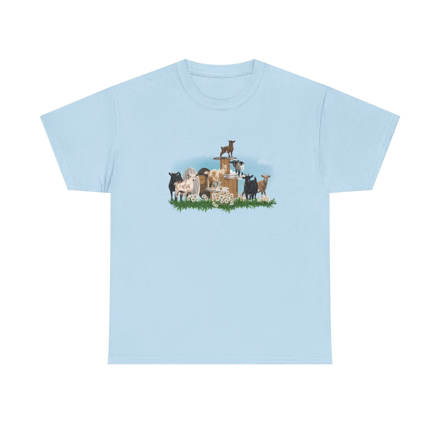 New Goat Crew T-Shirt by Katie Van Slyke™ Light Blue