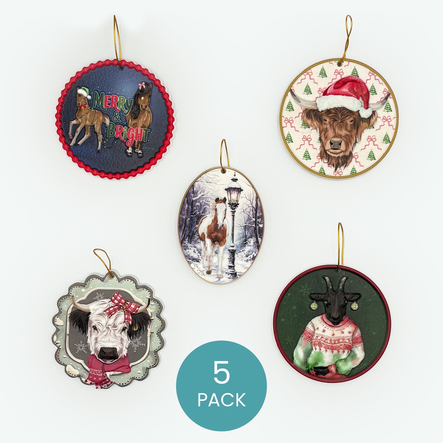 Ornament 5-Pack by Katie Van Slyke®