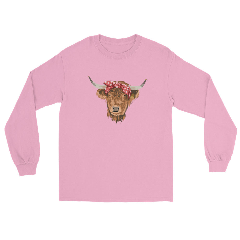 Petunia Long Sleeve T-Shirt by Katie Van Slyke - light pink