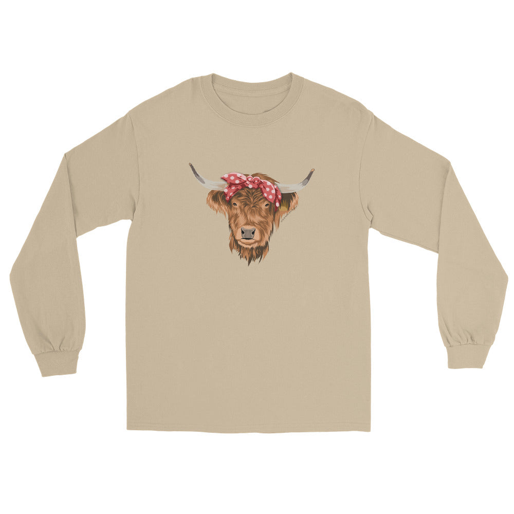 Petunia Long Sleeve T-Shirt by Katie Van Slyke - sand