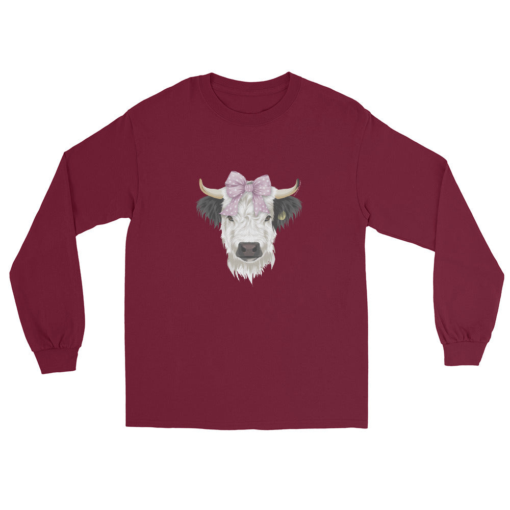 Poppy Long Sleeve T-Shirt by Katie Van Slyke - Maroon
