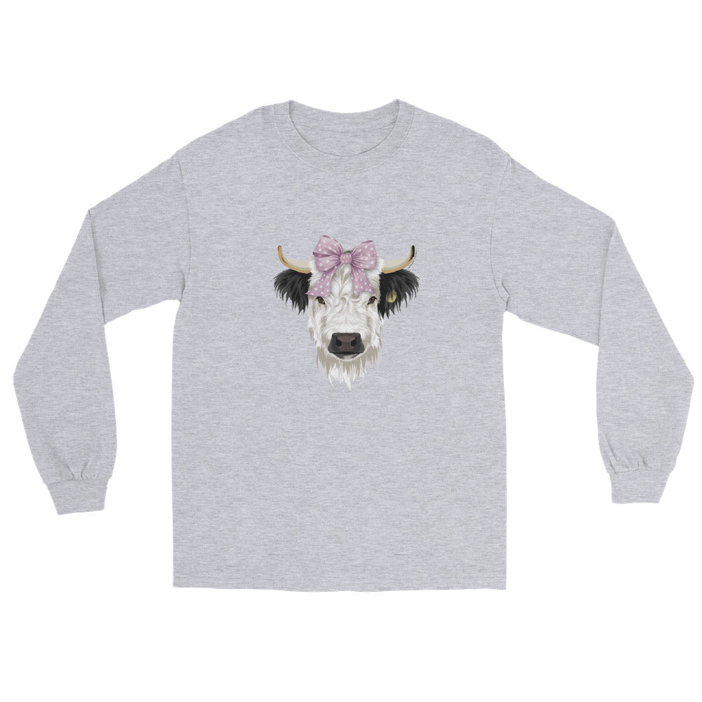 Poppy Long Sleeve T-Shirt by Katie Van Slyke - Sport Grey