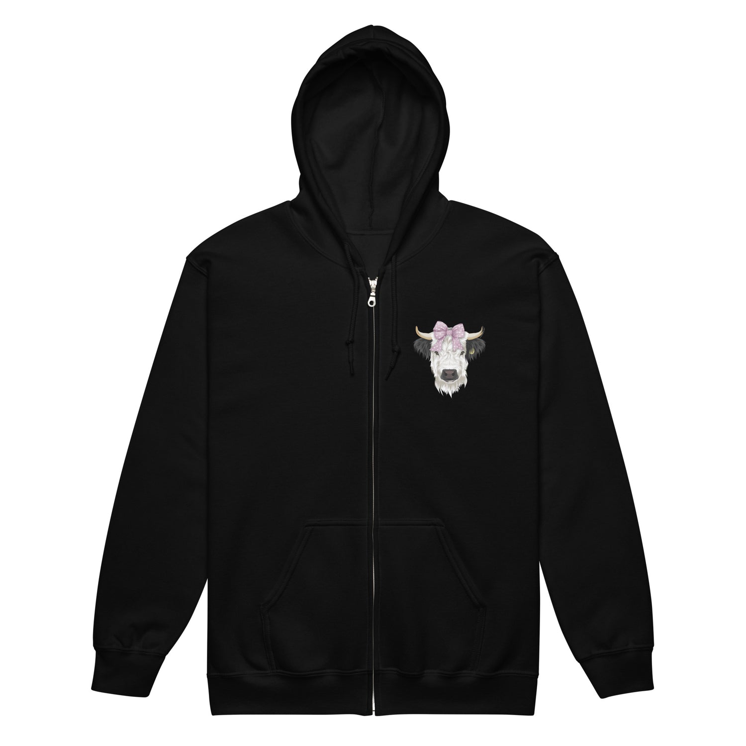 Poppy Zip-Up Hoodie by Katie Van Slyke - Black