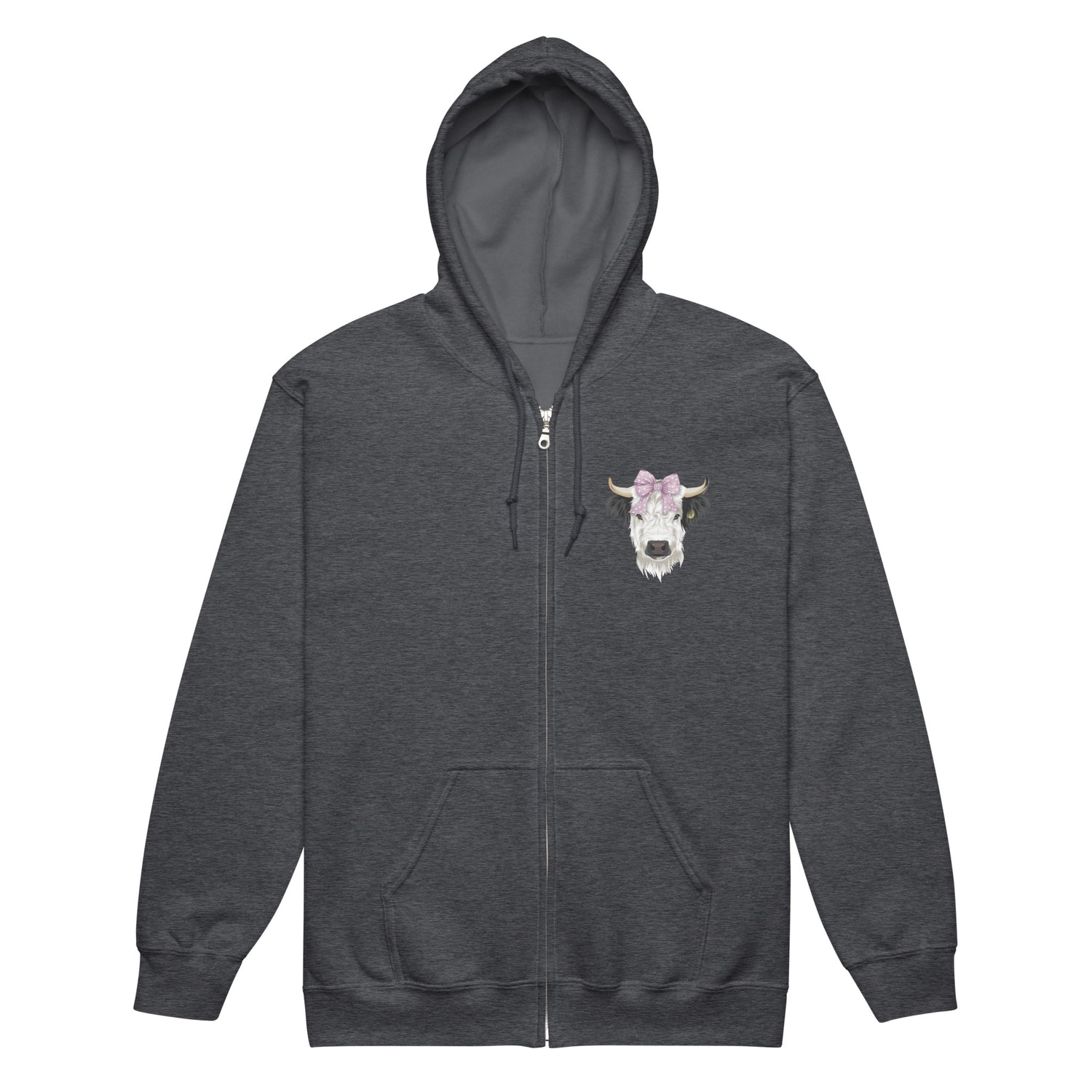 Poppy Zip-Up Hoodie by Katie Van Slyke - Dark Heather