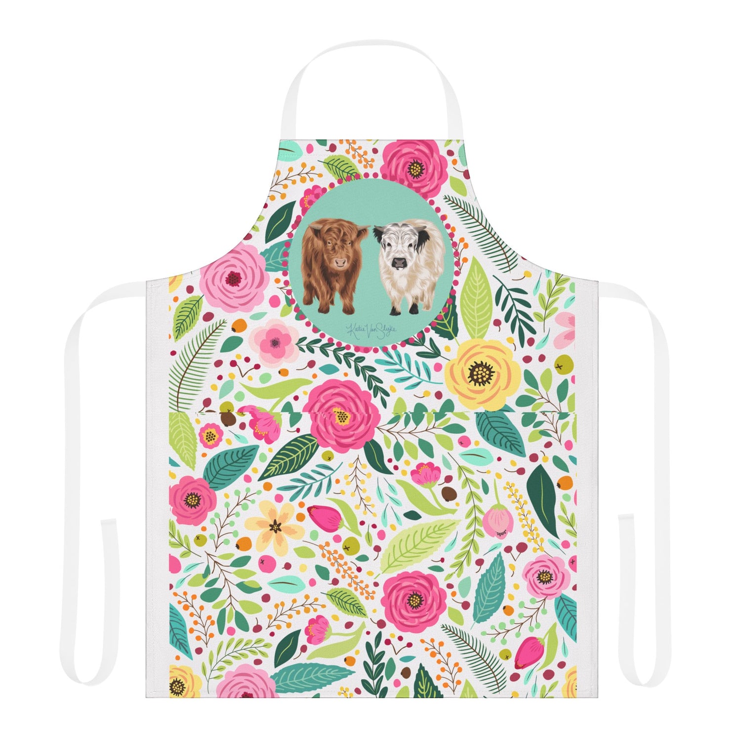 Poppy and Petunia Floral Apron by Katie Van Slyke