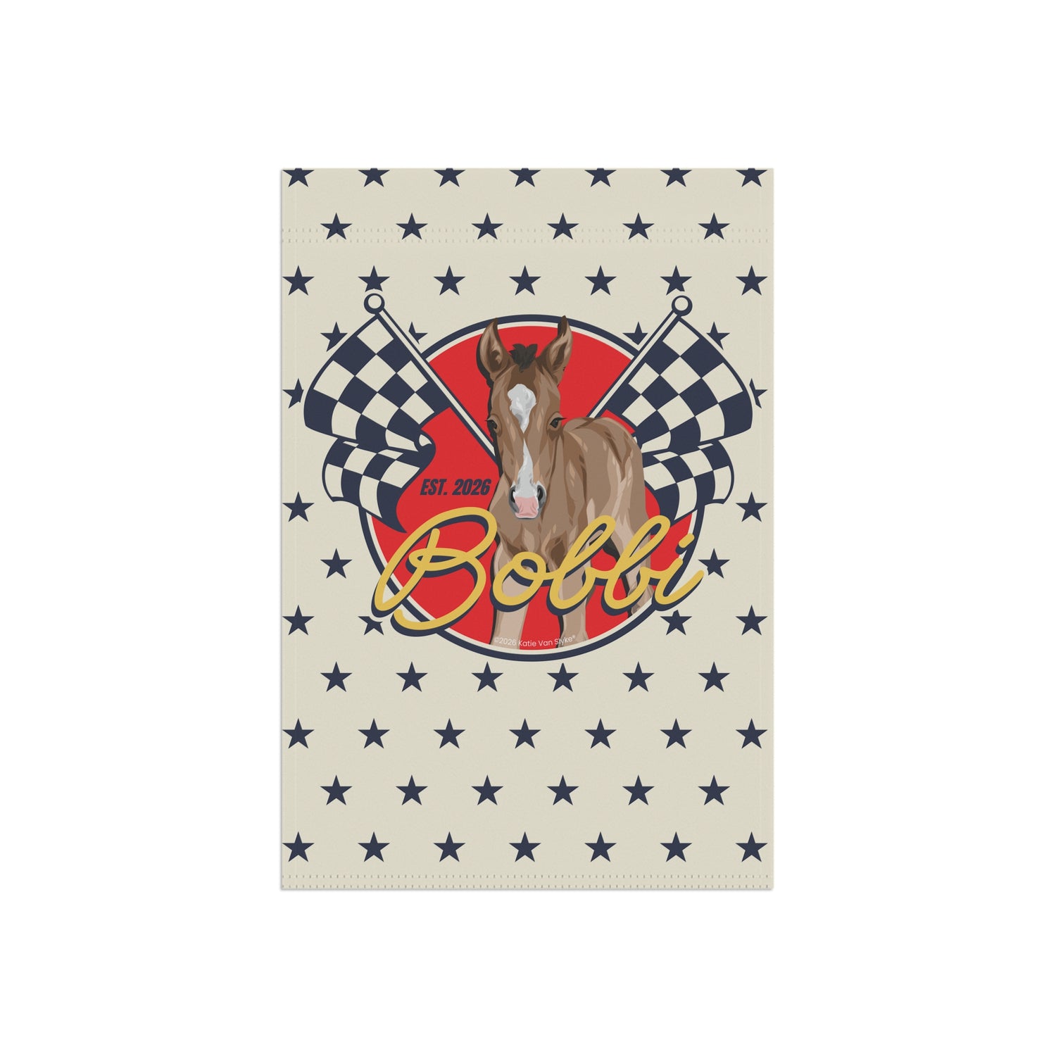 Racer Bobbi Banner by Katie Van Slyke® back