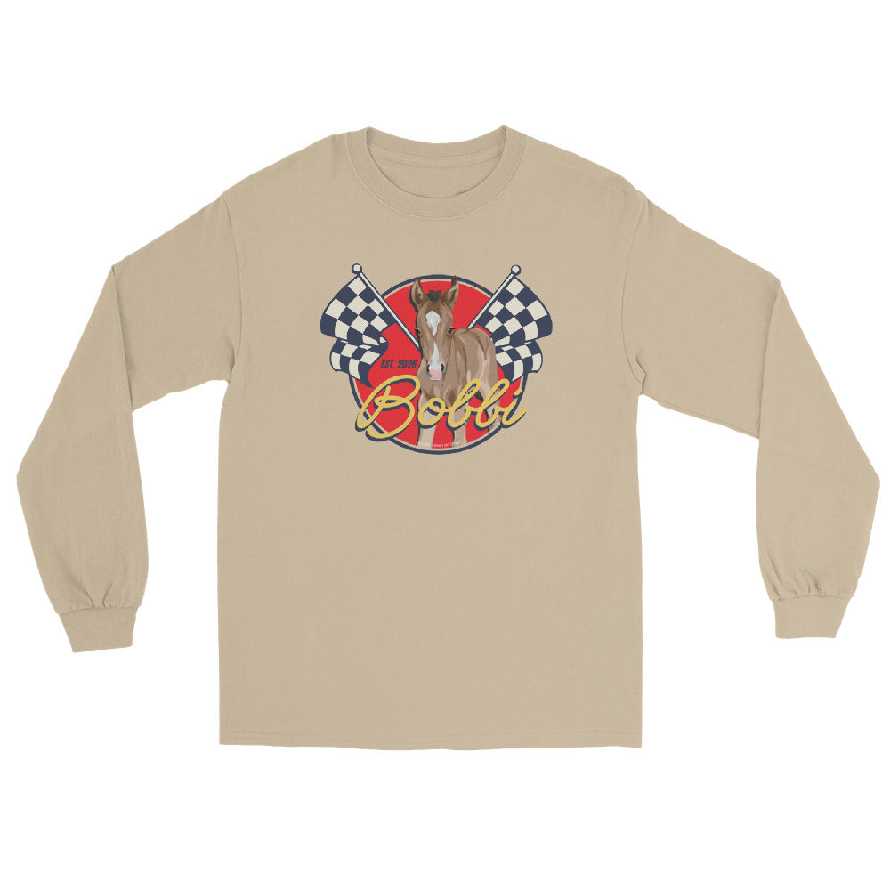 Racer Bobbi Long Sleeve T-Shirt by Katie Van Slyke - Sand