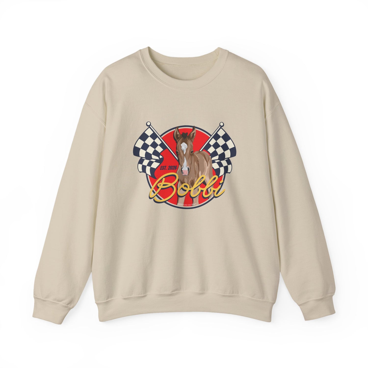 Racer Bobbi Sweatshirt by Katie Van Slyke® Sand